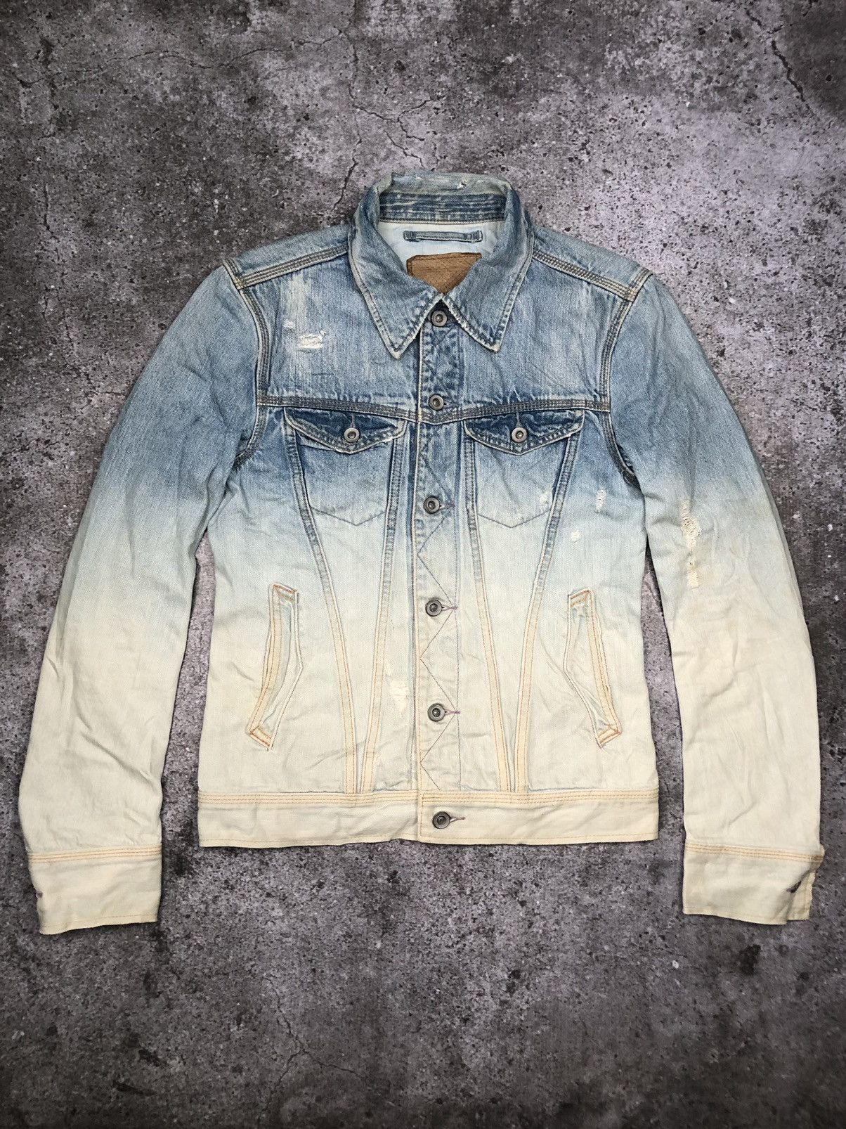 GOA G.O.A Selvedge Ripped Denim Jacket Size US M / EU 48-50 / 2 - 1 Thumbnail