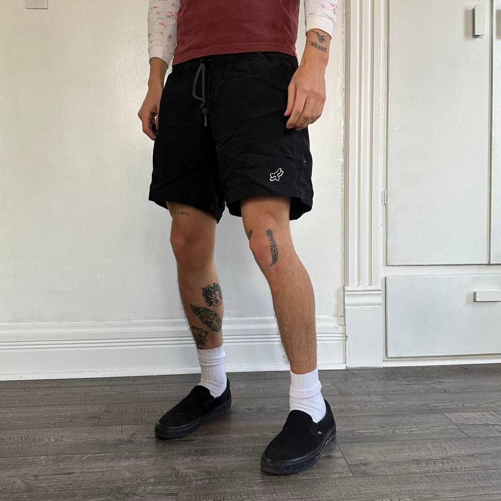 Fox Racing × Vintage Vintage Y2K 00s Fox Racing Black Sport Racing Gym Swim Short Size US 30 / EU 46 - 6 Thumbnail