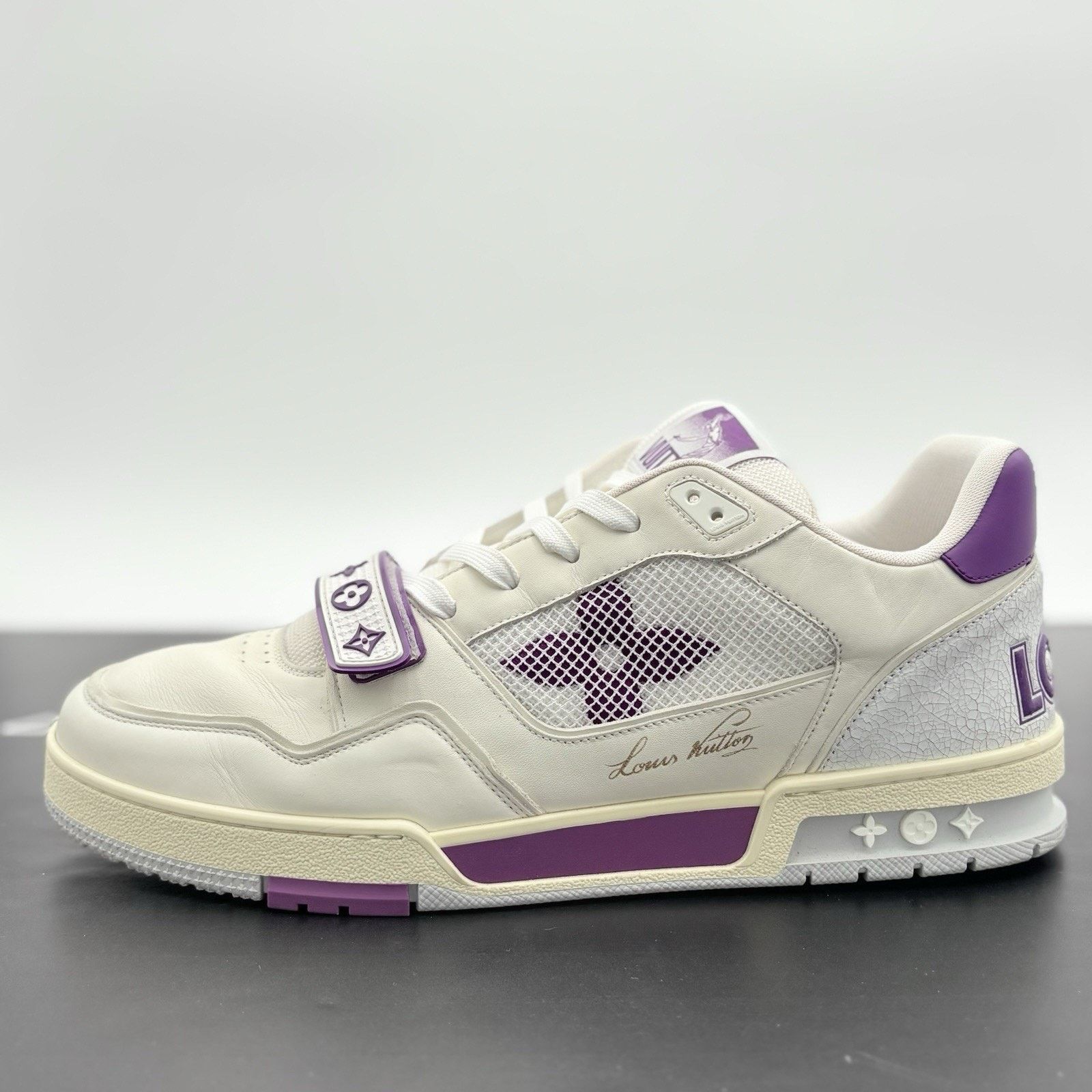 Louis Vuitton (13-13.5) Louis Vuitton Strap Trainer ' Purple ' VERY CLEAN! Size US 13 / EU 46 - 8 Thumbnail