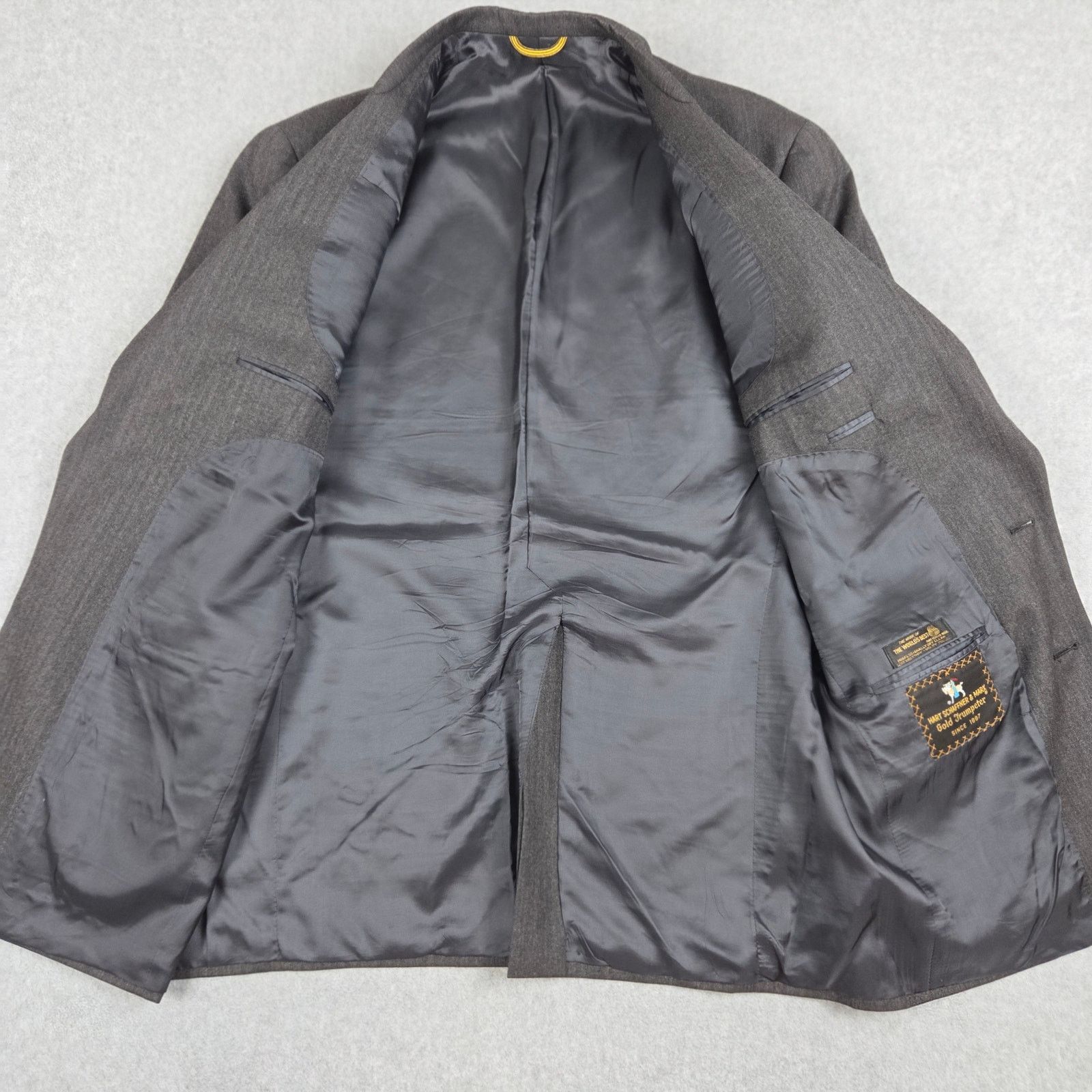 Hart Schaffner Marx Hart Schaffner Marx 41 Dark Gray Wool Blazer Sport Coat Size 40R - 5 Thumbnail