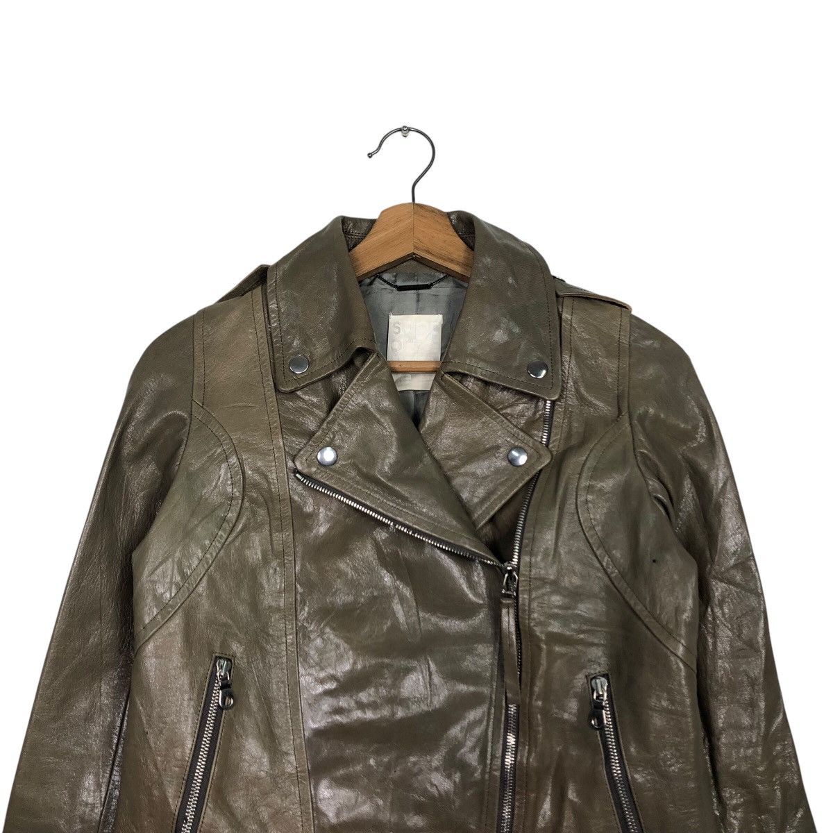 Japanese Brand Leather Jacket Double Collar Support Surface 14th Addiction Size M / US 6-8 / IT 42-44 - 4 Thumbnail