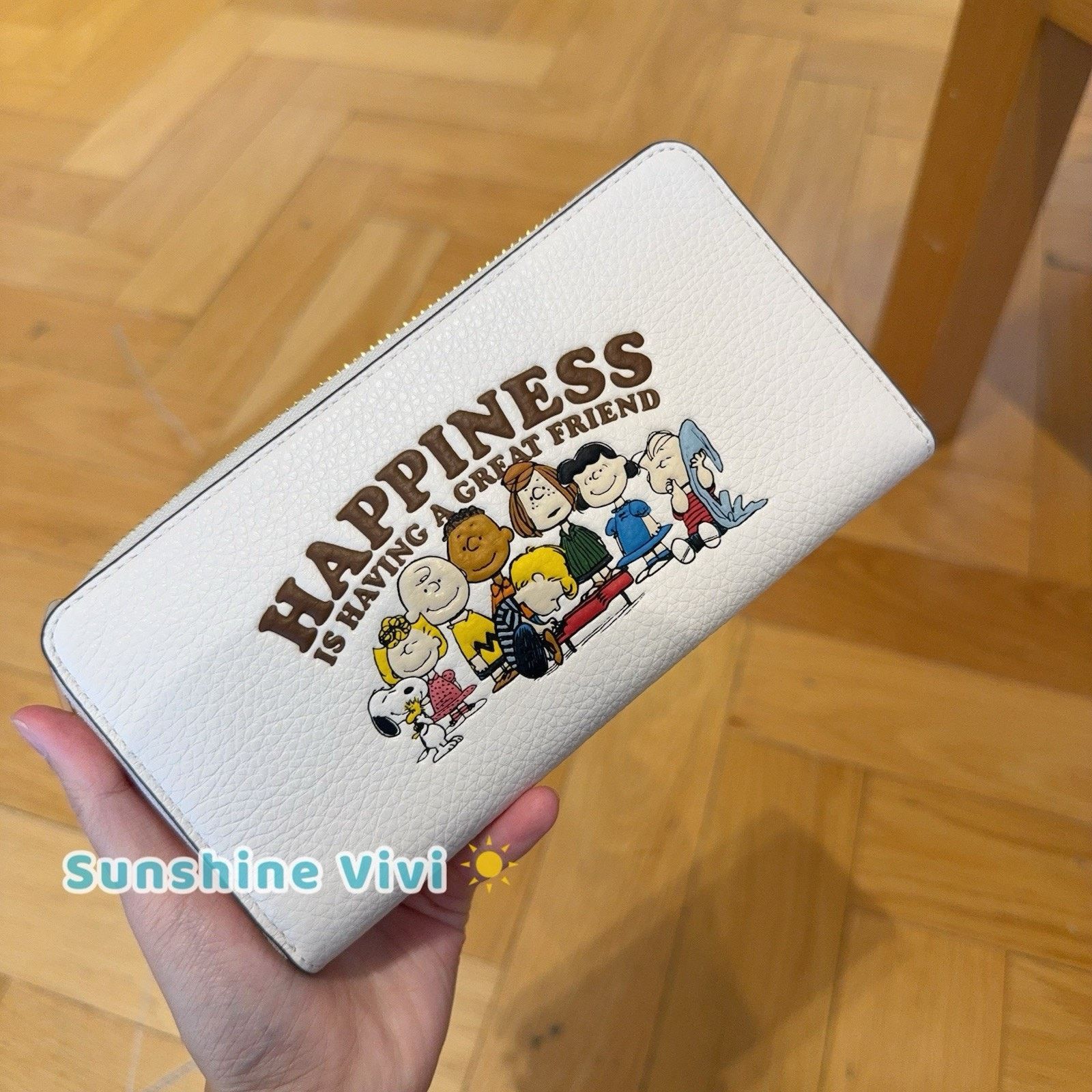 Coach NWT COACH PEANUTS Long Zip Around Wallet Snoopy CBN35 Chalk Size ONE SIZE - 1 Thumbnail