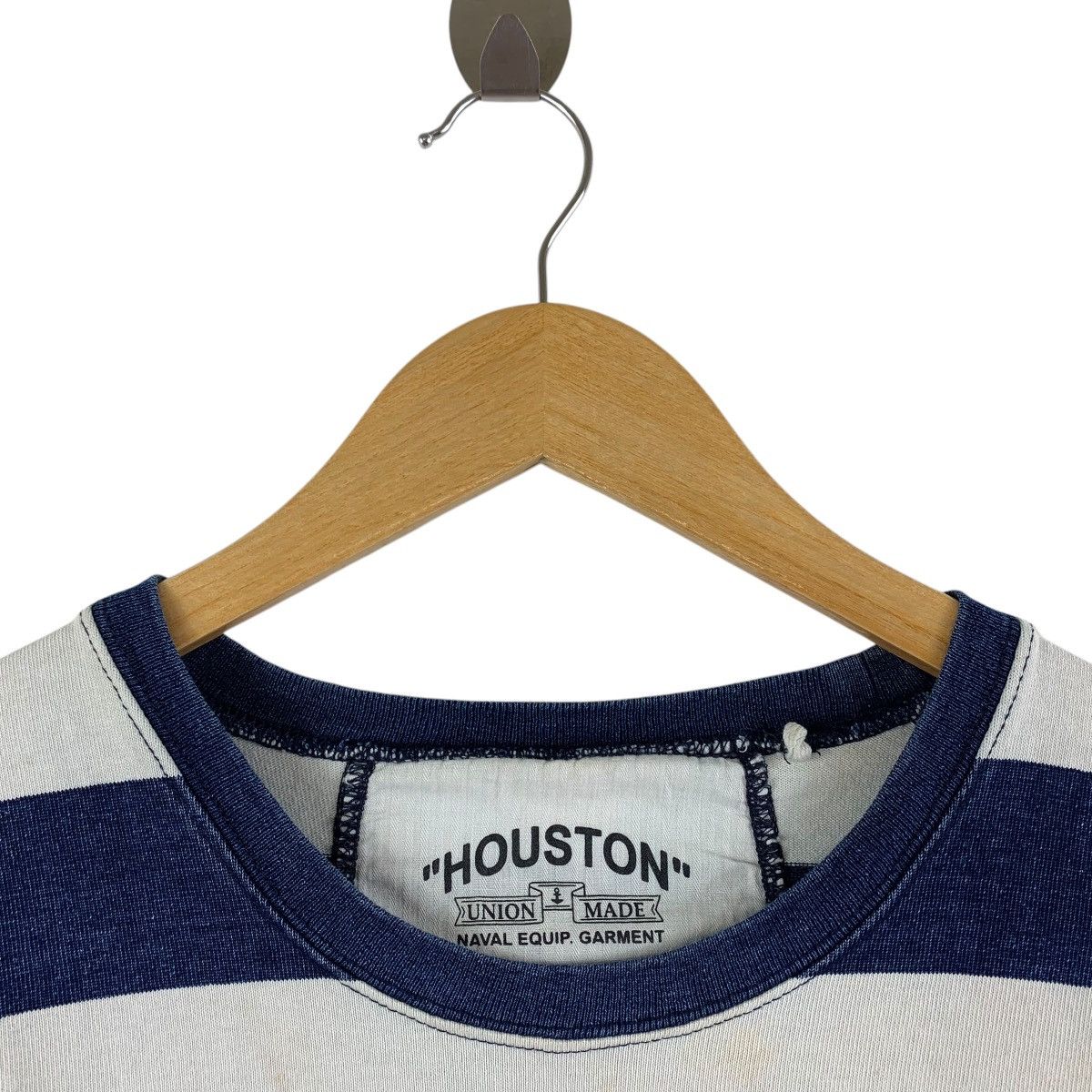 Vintage HOUSTON U.S NAVY stripe tee Size US M / EU 48-50 / 2 - 5 Thumbnail