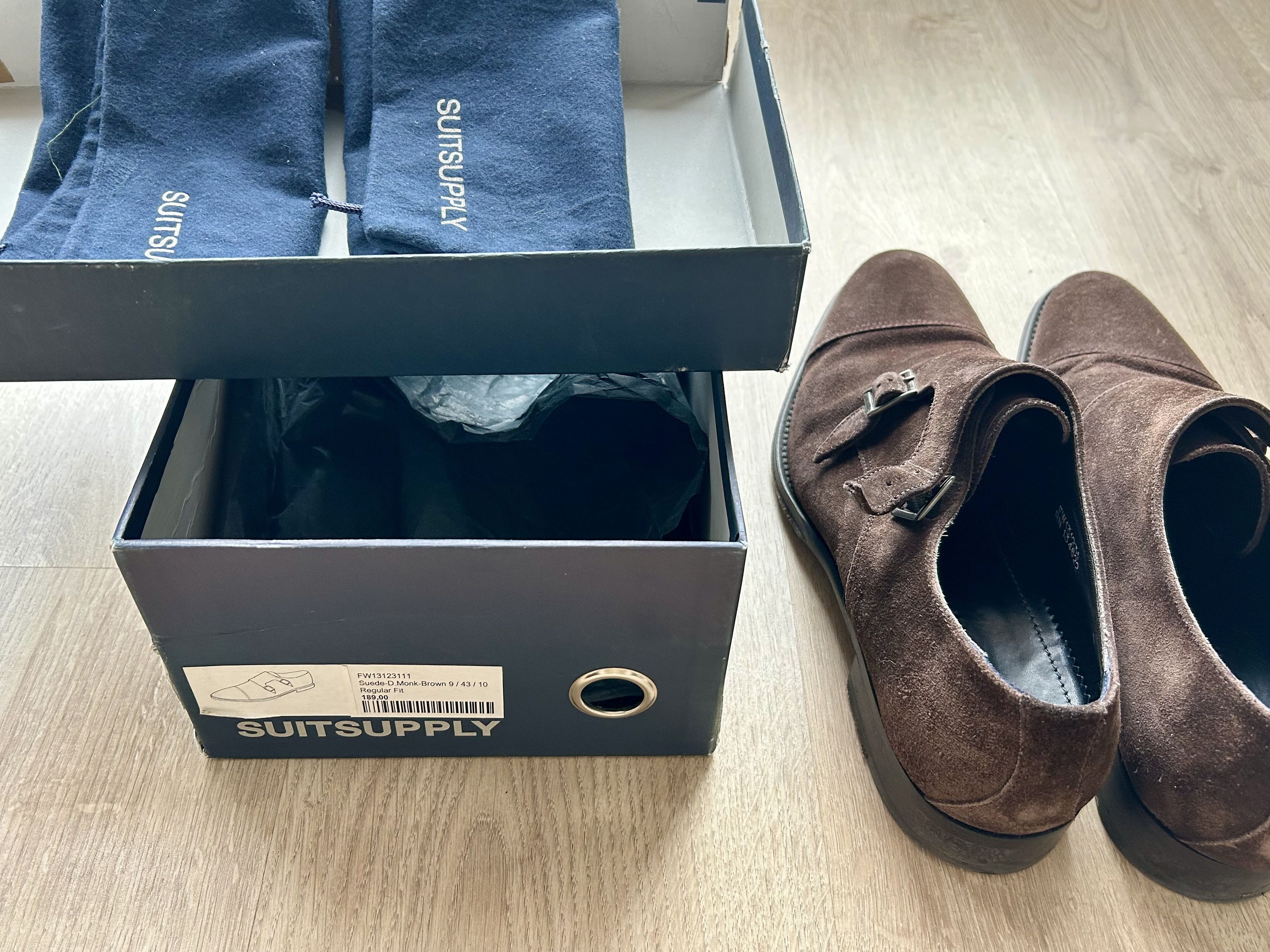 Suitsupply ‼️🔥DOUBLE STRAP SUEDE MONKS❤️👍🔥 Size US 10 / EU 43 - 7 Thumbnail