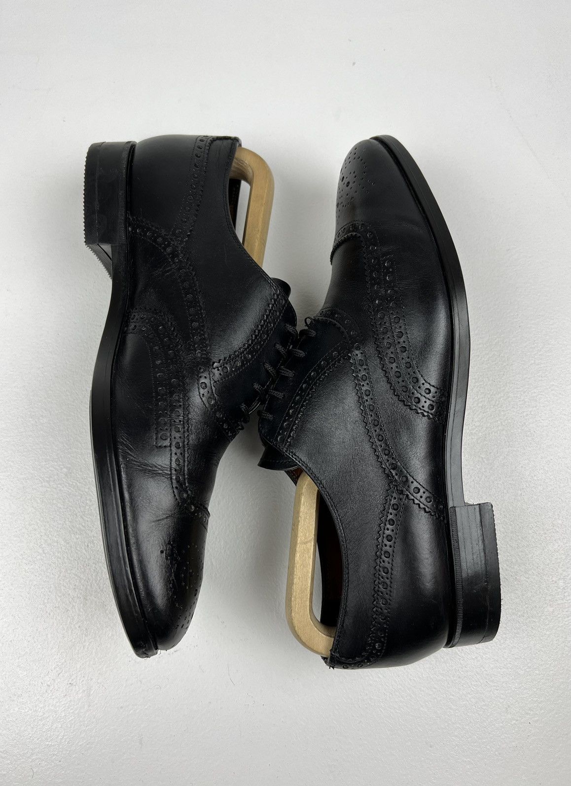 Prada PRADA MILANO Oxfords Leather Shoes Wingtip Black Men’s Size US 8.5 / EU 41-42 - 10 Thumbnail