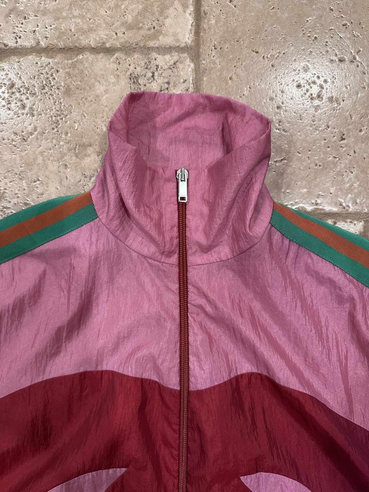 Gucci Gucci GG Logo Pink Zip Up Windbreaker Technical 2018 Jacket Size US M / EU 48-50 / 2 - 7 Thumbnail
