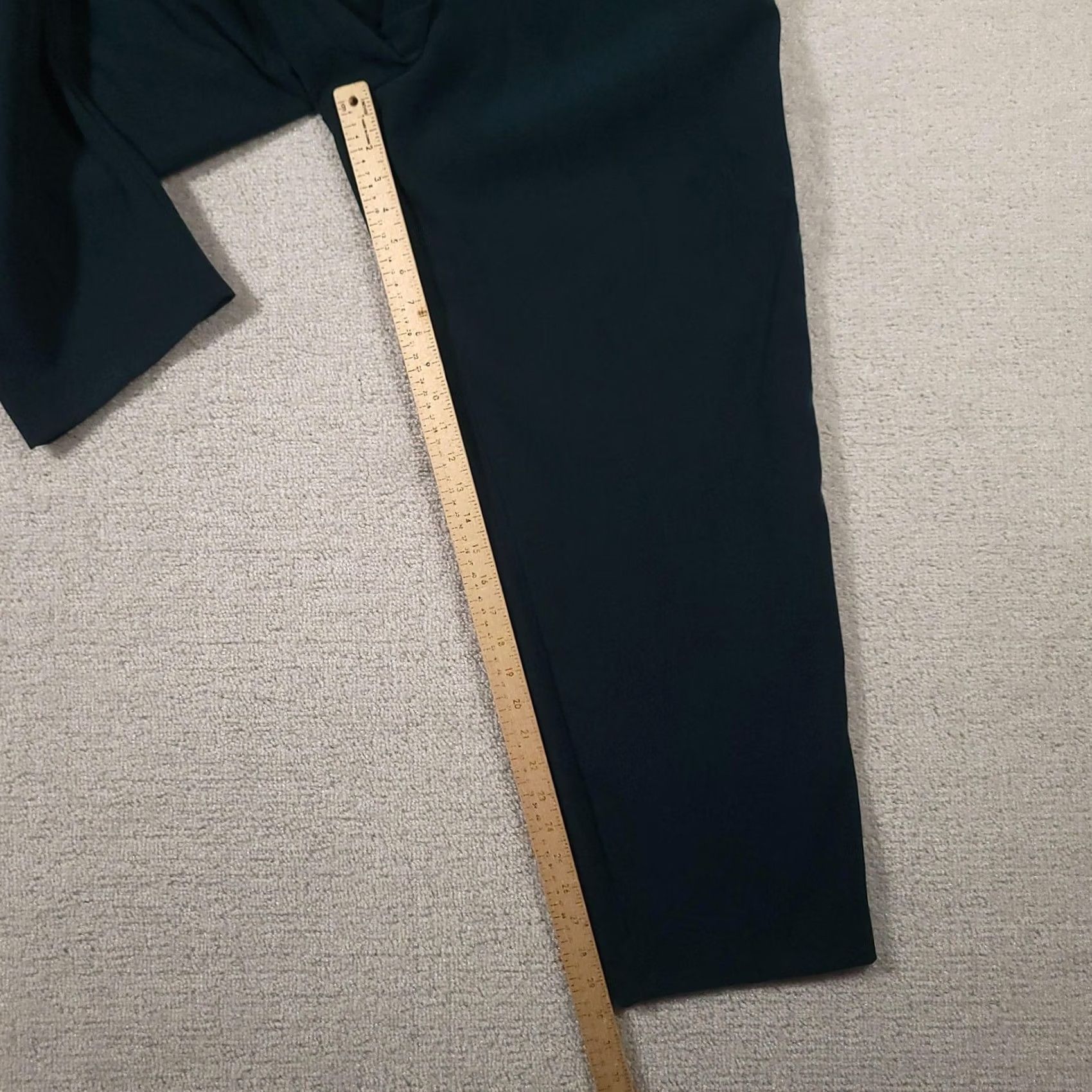 Vintage Alfred Dunner Pants Womens 18 Dark Green Pull On Elastic Waist Dress Slacks Size 40" / US 18 - 3 Thumbnail