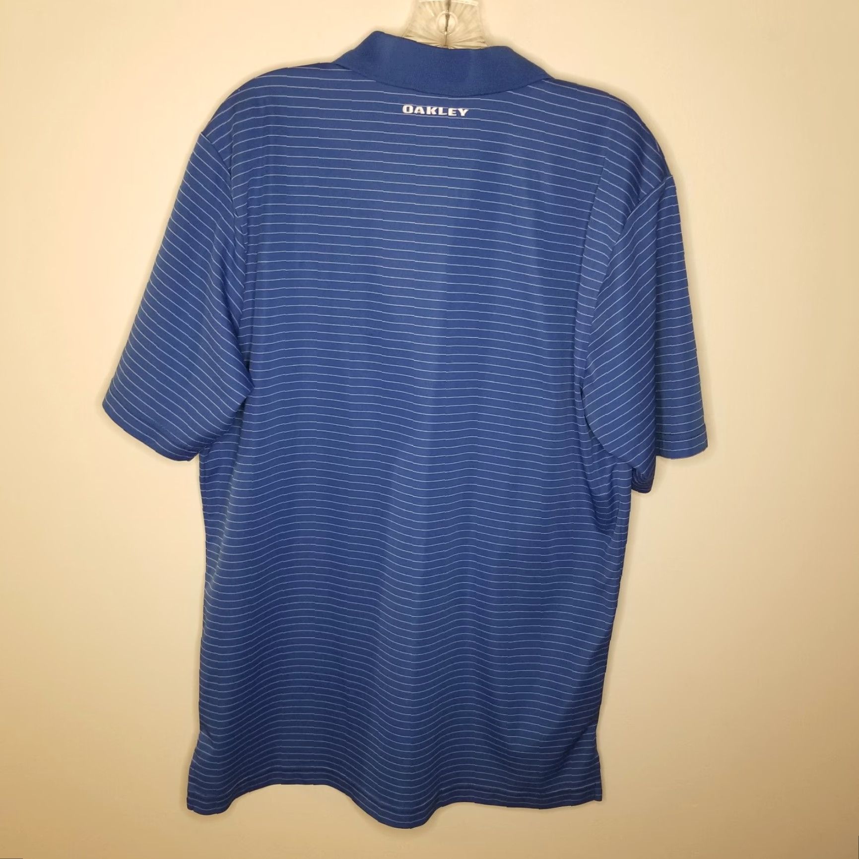 Oakley Oakley Shirt Mens L Blue Striped Activewear Polo Short Sleeve Size US L / EU 52-54 / 3 - 4 Thumbnail