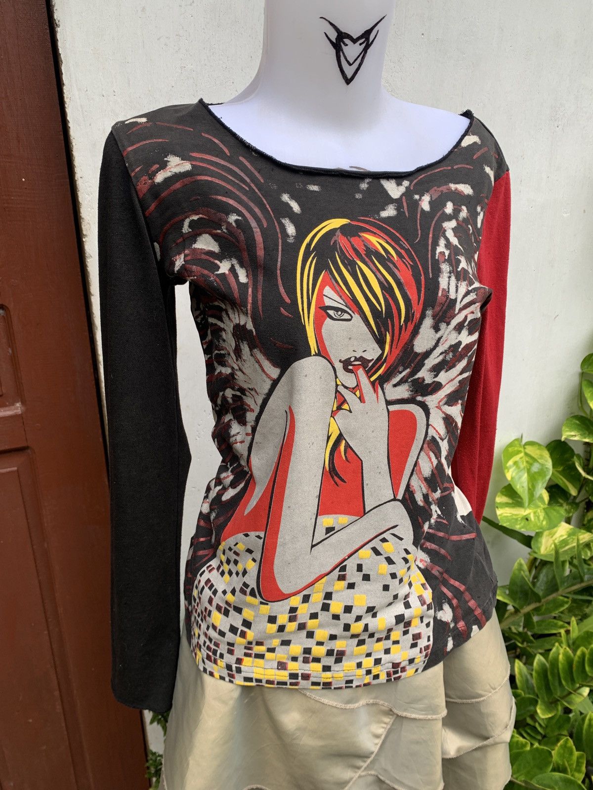 Japanese Brand y2k Disco Girl Art Graphic Longsleeve Top Size M / US 6-8 / IT 42-44 - 2 Thumbnail