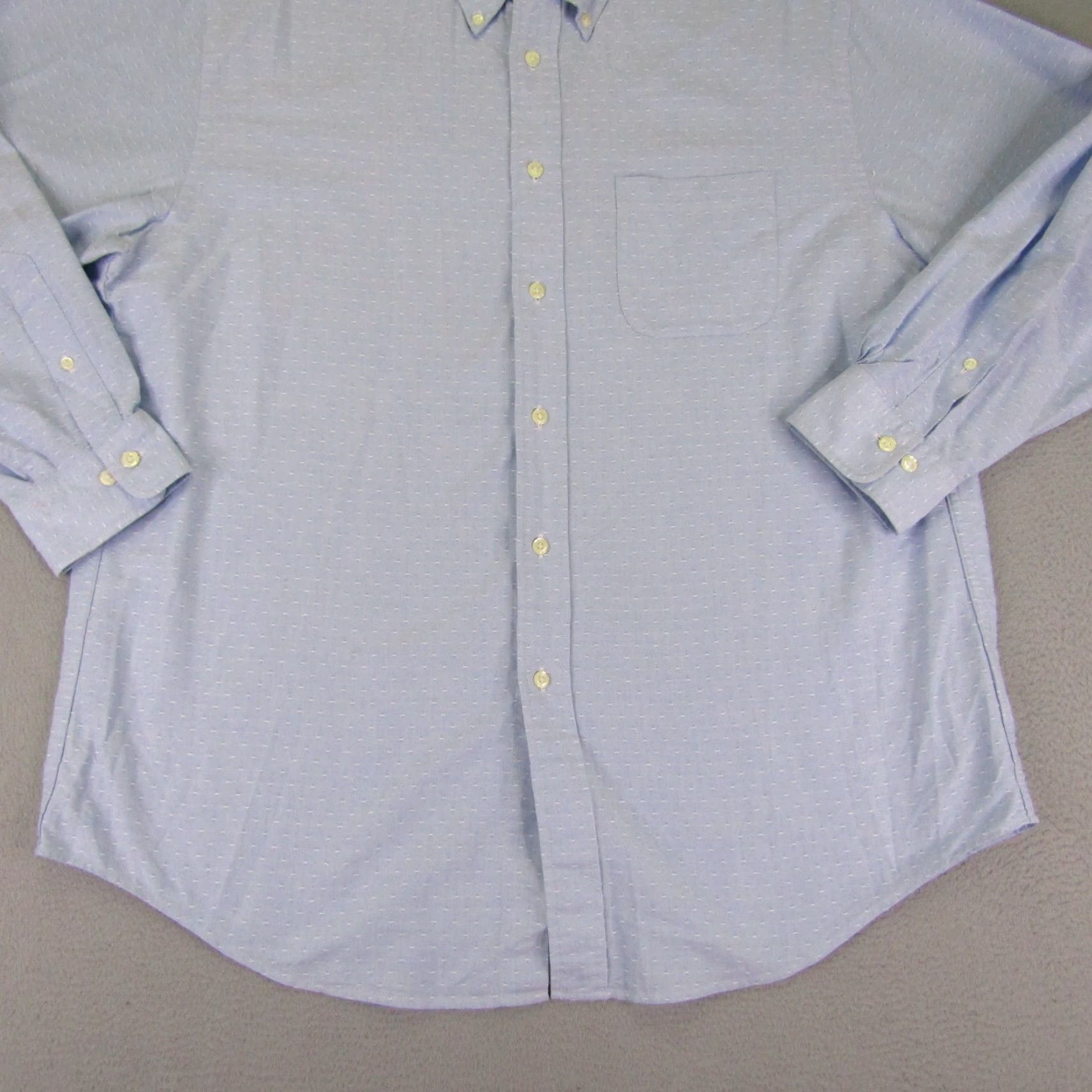 Brooks Brothers Brooks Brothers Shirt Mens Large Blue White Textured Button Up 346 Long Sleeve Size US L / EU 52-54 / 3 - 4 Thumbnail