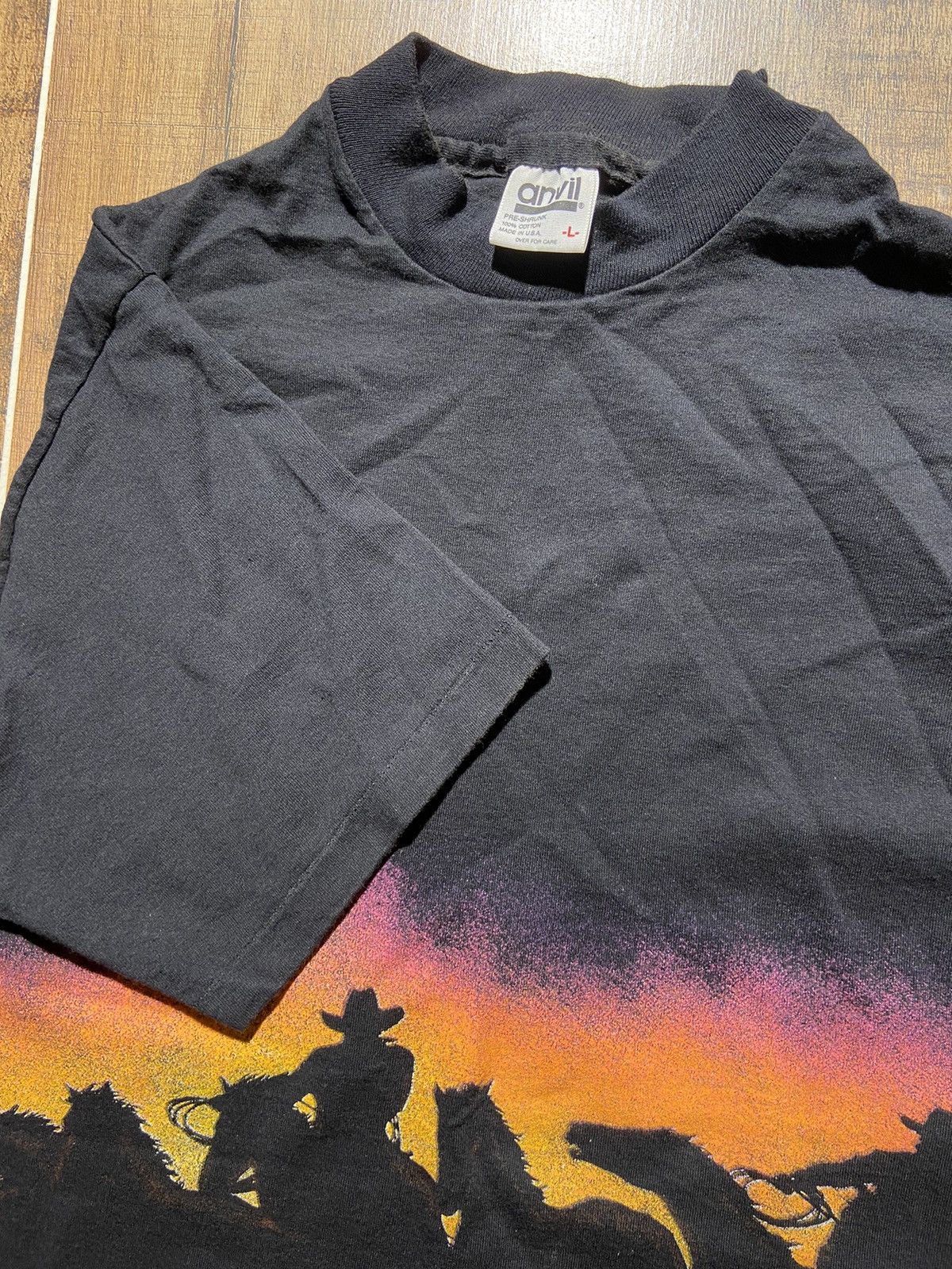 Anvil Vintage 1991 western cowboy sunset tee Size US L / EU 52-54 / 3 - 5 Thumbnail