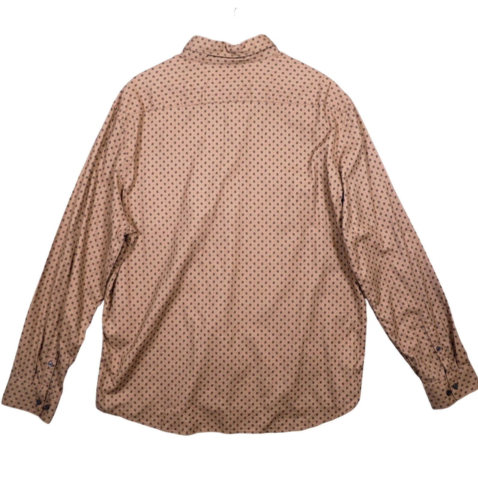 Express Express Mens Button-Up Shirt Brown Small Print Long Sleeve Collared XL Size US XL / EU 56 / 4 - 2 Thumbnail