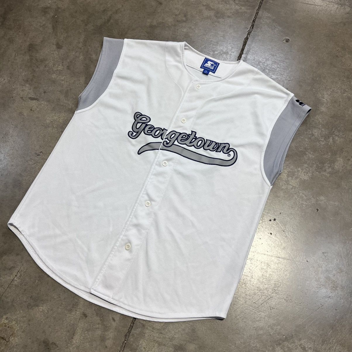 NCAA × Starter × Vintage Vintage 90s Georgetown Hoyas Starter Baseball Jersey College Size US XL / EU 56 / 4 - 2 Thumbnail