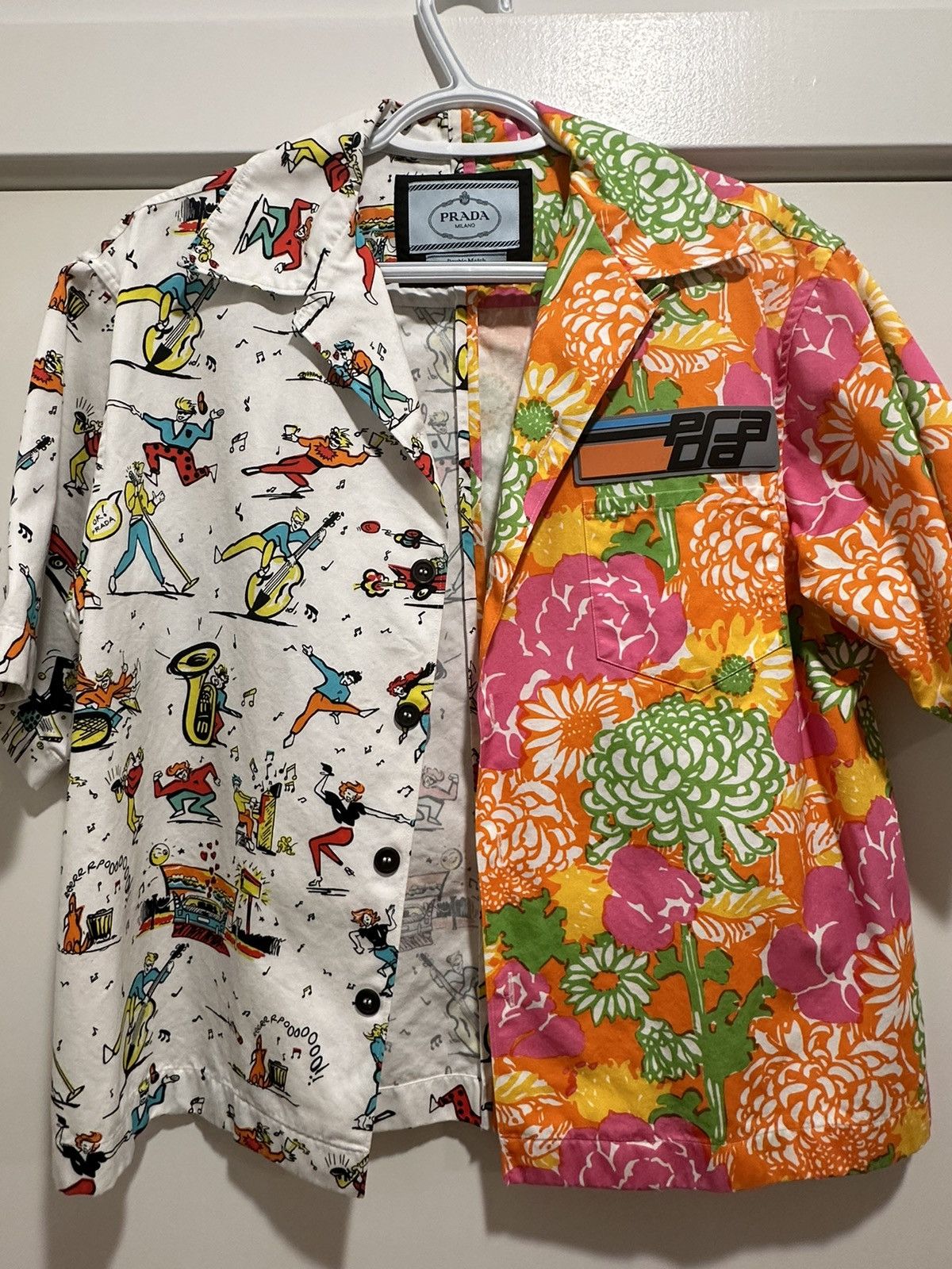 Prada Prada Double Match Cotton Shirt Size US S / EU 44-46 / 1 - 1 Thumbnail