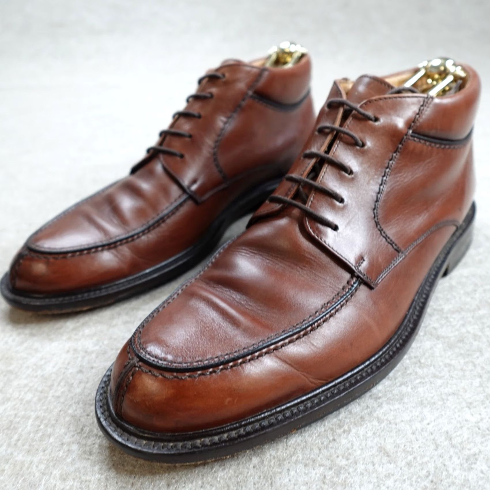 Mezlan Mezlan Mens Boots 9 Brown Leather Apron Split Toe Spain Size US 9 / EU 42 - 2 Thumbnail