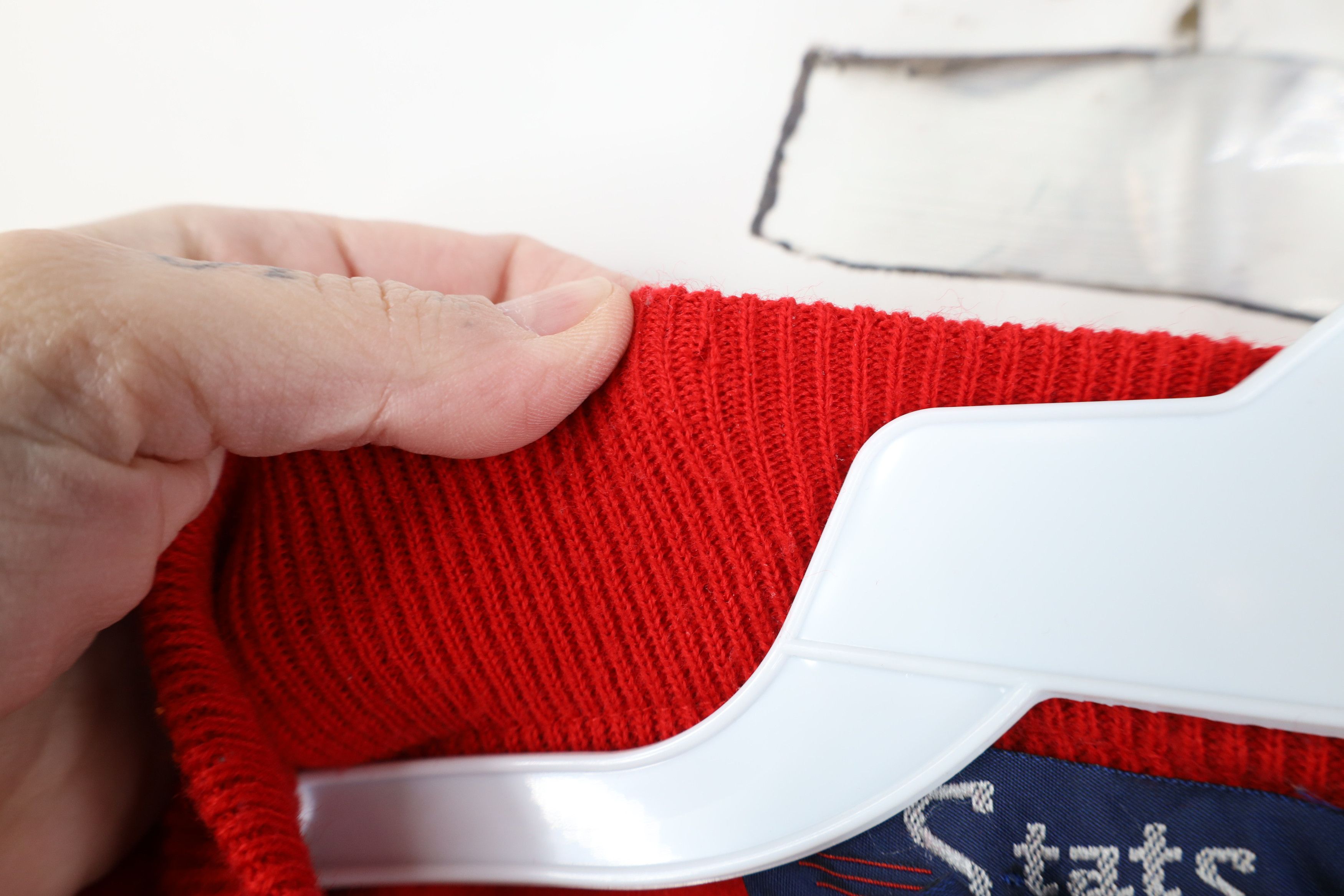 Vintage Vintage 70s Streetwear Knit Henley Sweater Red Acrylic Size US XL / EU 56 / 4 - 7 Thumbnail