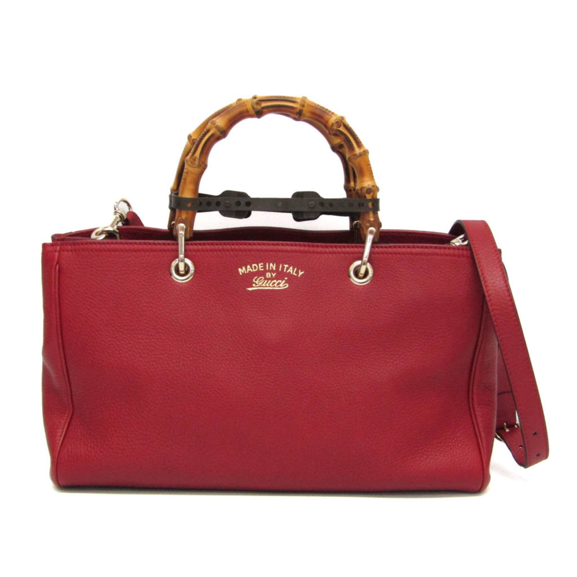 Gucci Gucci Bamboo Shopper Medium 323660 Women's Leather Shoulder Bag,Tote Bag Red Color Size ONE SIZE - 1 Thumbnail