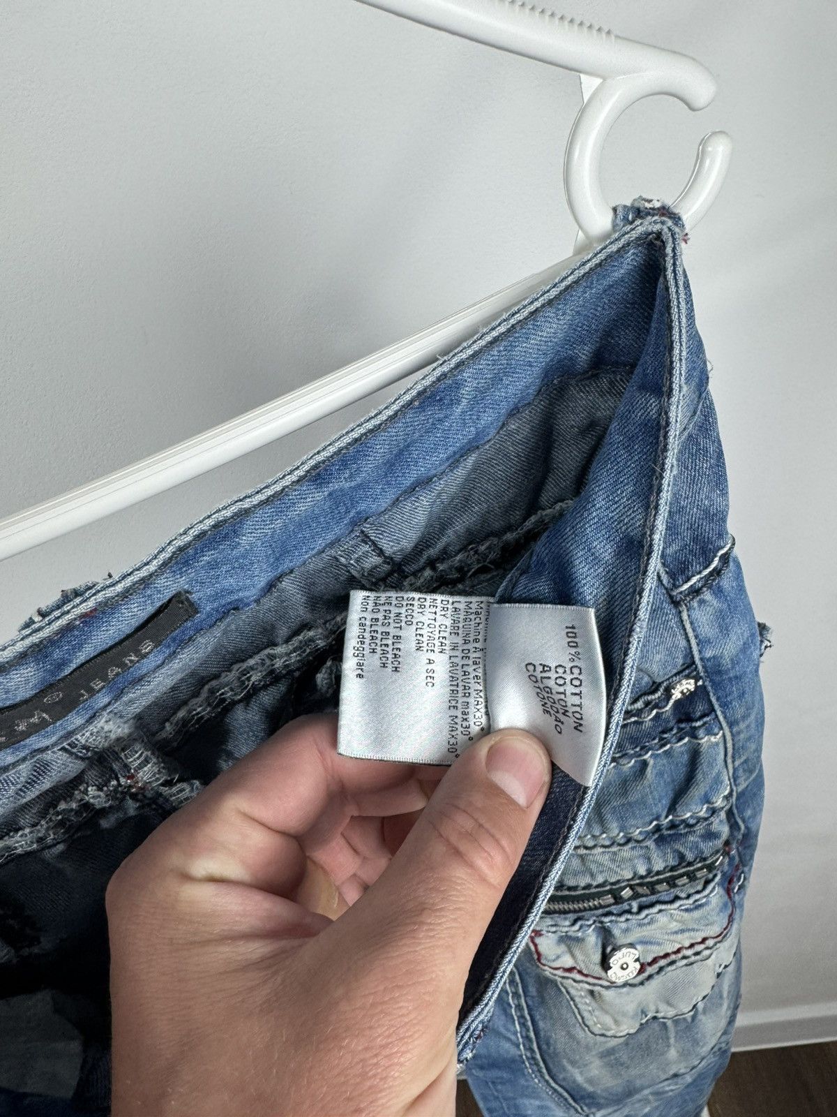 Other Kosmo Lupo Y2K Biker Cargo Jeans Moto Denim Pants W32 Size US 32 / EU 48 - 7 Thumbnail