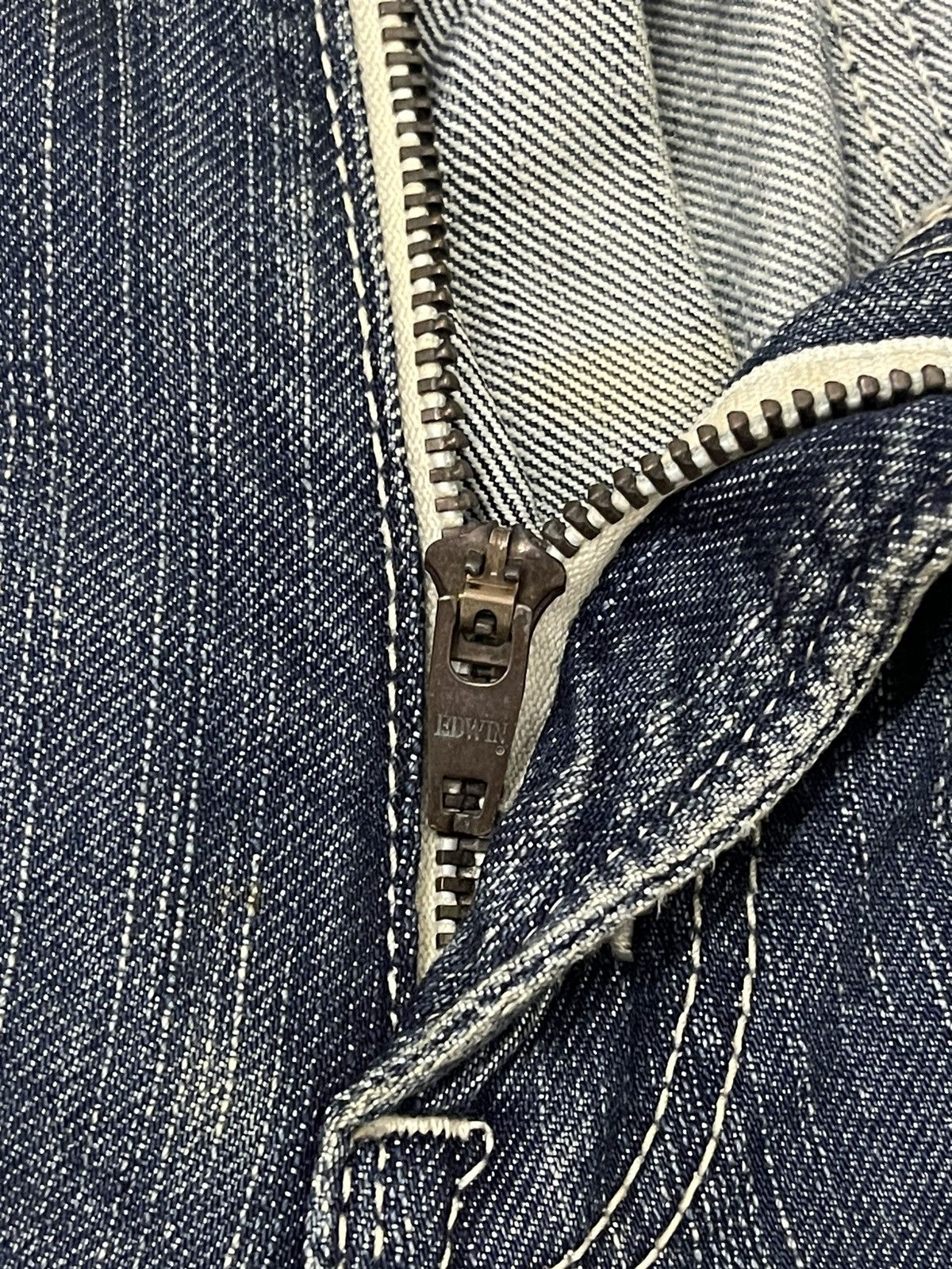 Edwin Edwin 503 Blue Trip Buckle Back Denim Size US 34 / EU 50 - 7 Thumbnail