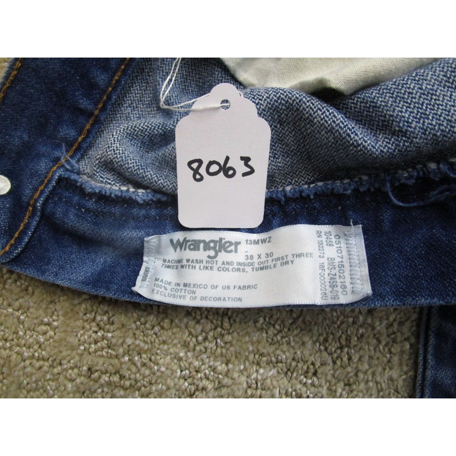 Wrangler Wrangler Jeans Men 38x30 Dark Wash Original Fit Cowboy Cut Jeans Casual 5-Pocket Denim Wrangler 13MWZ Mens Boots Size US 38 / EU 54 - 8 Thumbnail