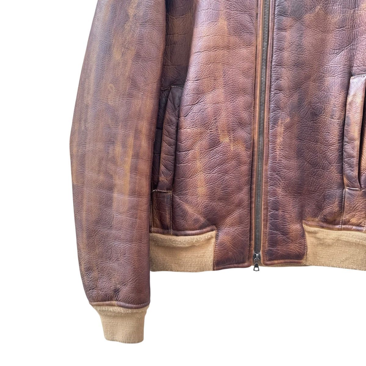 Leather Elia Quaglicia Workshop Shearling Leather Bomber Jacket Size US M / EU 48-50 / 2 - 6 Thumbnail