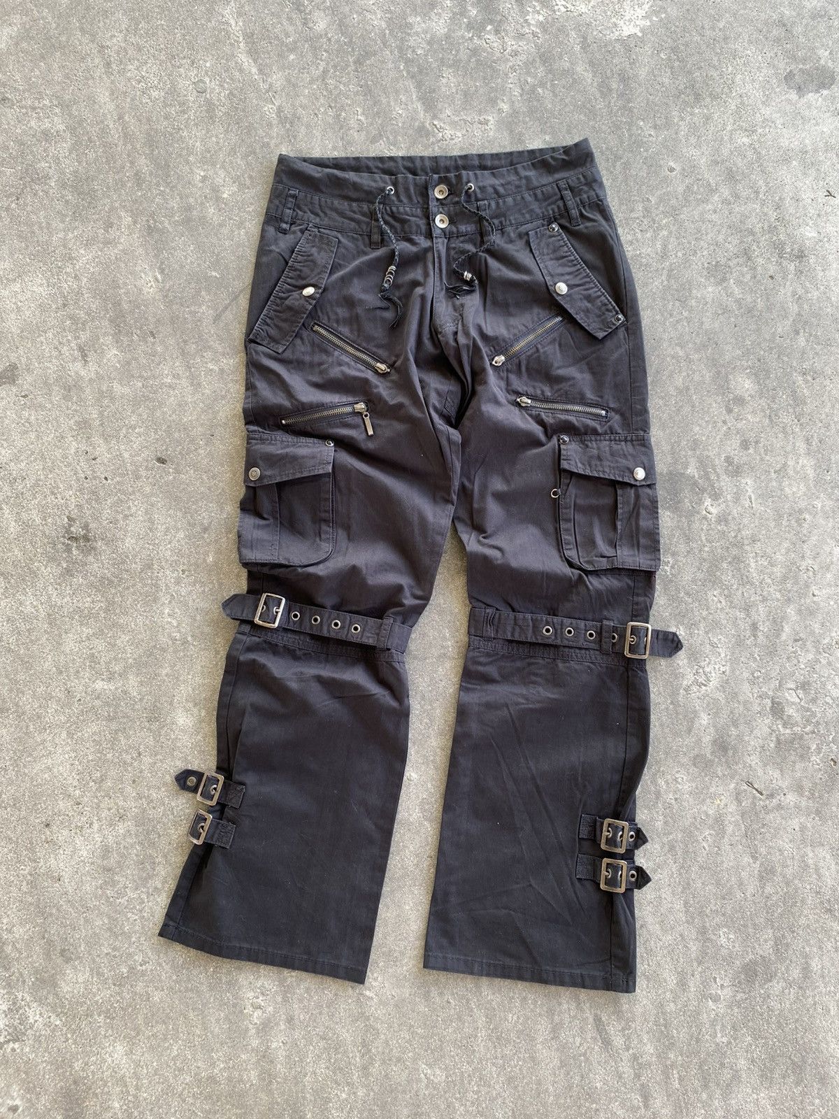 Semantic Design Bondage Flare Cargo Pants