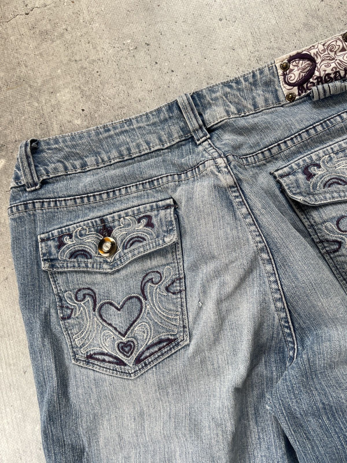 Jean punk grunge washed faded y2k bootcut jeans Size US 34 / EU 50 - 7 Thumbnail