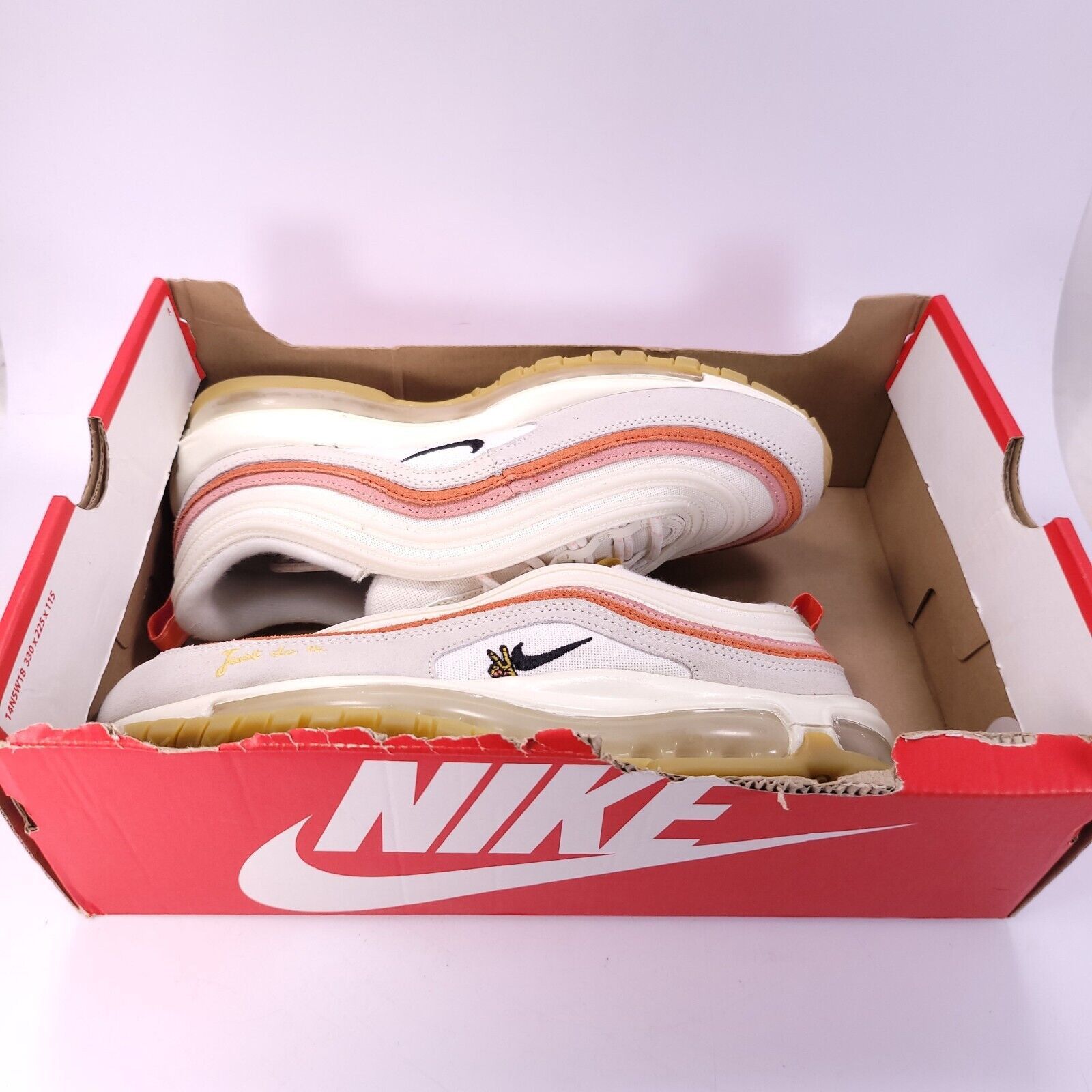 Nike Nike Air Max 97 Shoe Womens Size 10 DQ7655-100 White Pink Size US 10 / IT 40 - 10 Thumbnail