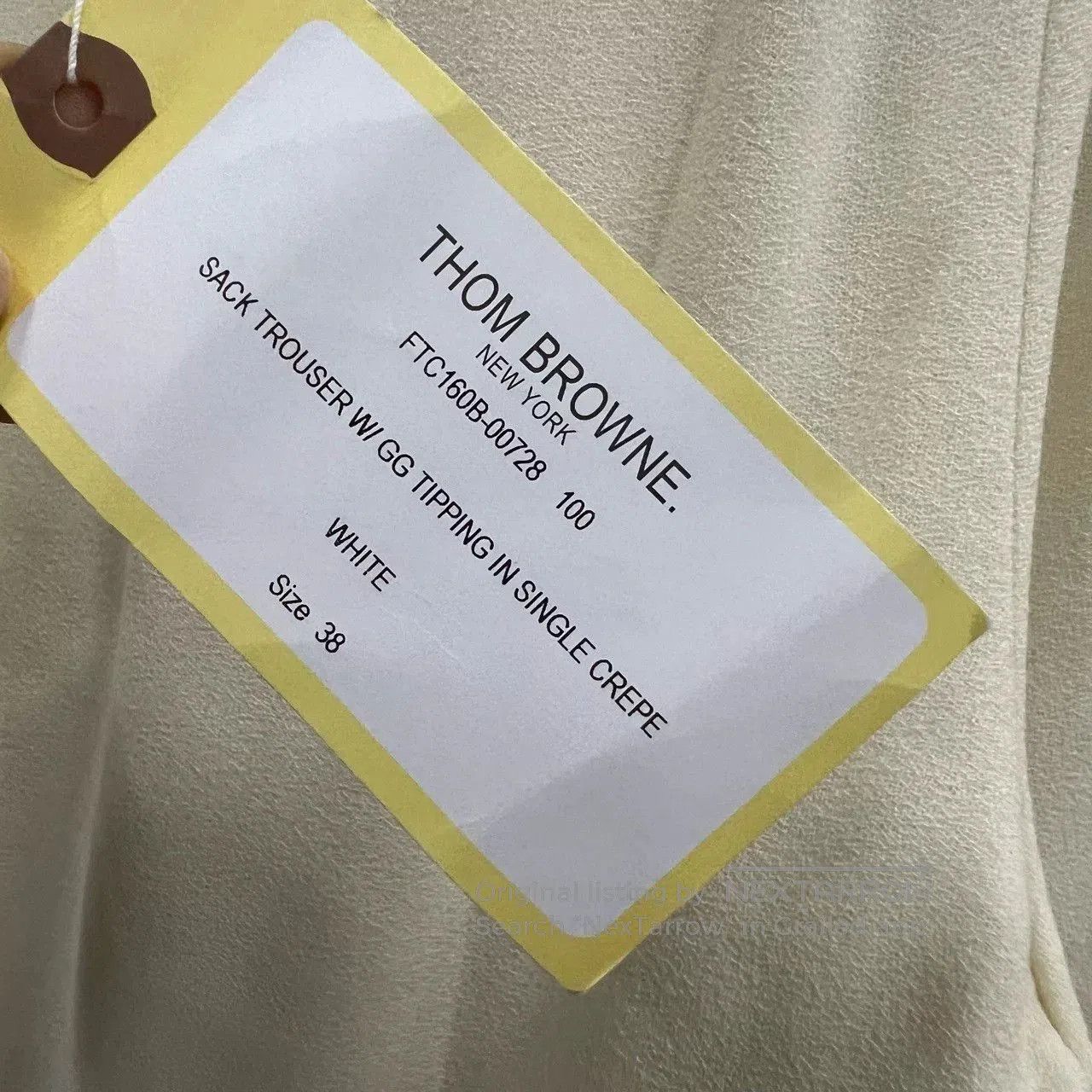 Thom Browne Thom Browne Beige Wide-Leg Casual Trousers. Size US 38 / EU 54 - 3 Thumbnail