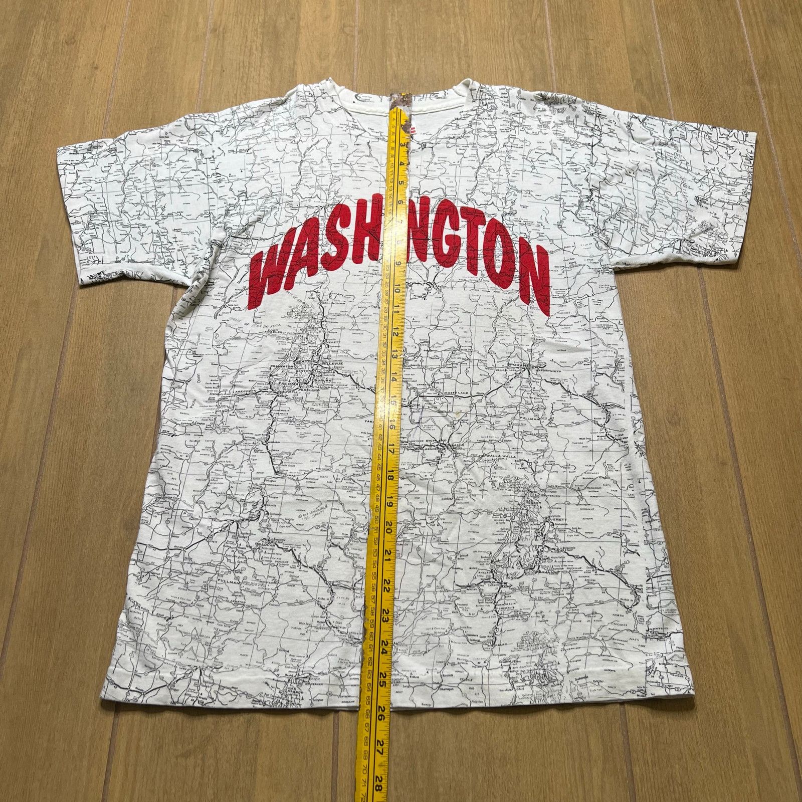 Fruit Of The Loom Vintage 90s Washington State AOP Single Stitch T-shirt M Size US M / EU 48-50 / 2 - 7 Thumbnail