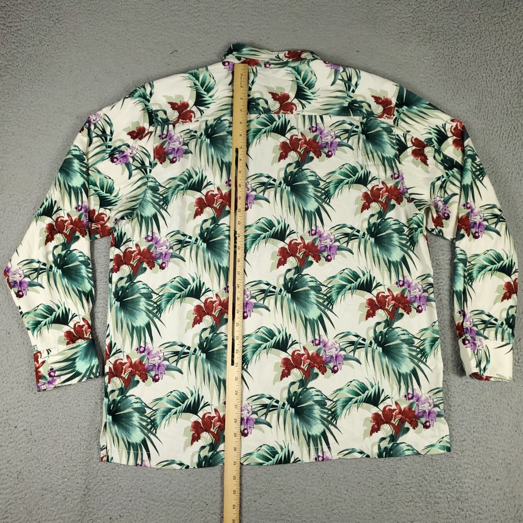 Tommy Bahama VINTAGE Tommy Bahama Shirt Mens XL Green Red Floral Silk Casual Button Up Long Sleeve Size US XL / EU 56 / 4 - 3 Thumbnail