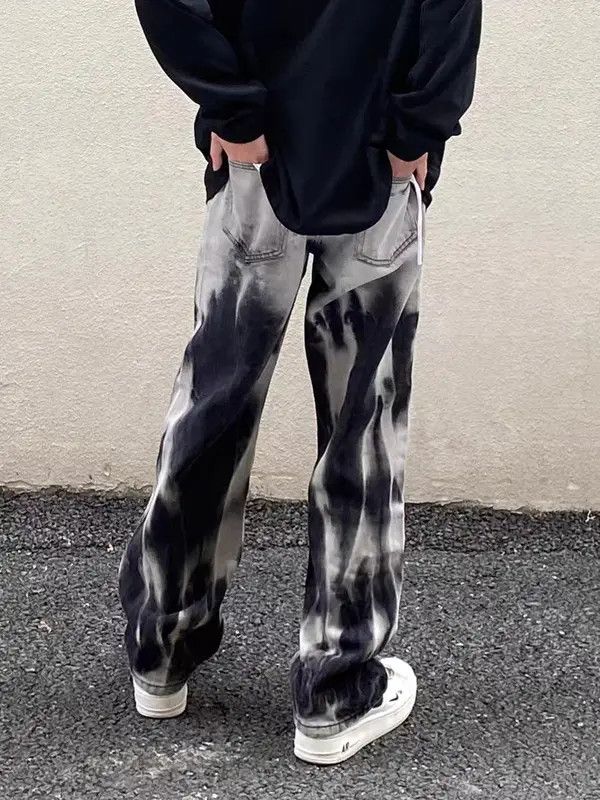 Japanese Brand Kiuchi x Kino Retro tie-dye straight-leg design jeans Size US 30 / EU 46 - 7 Thumbnail