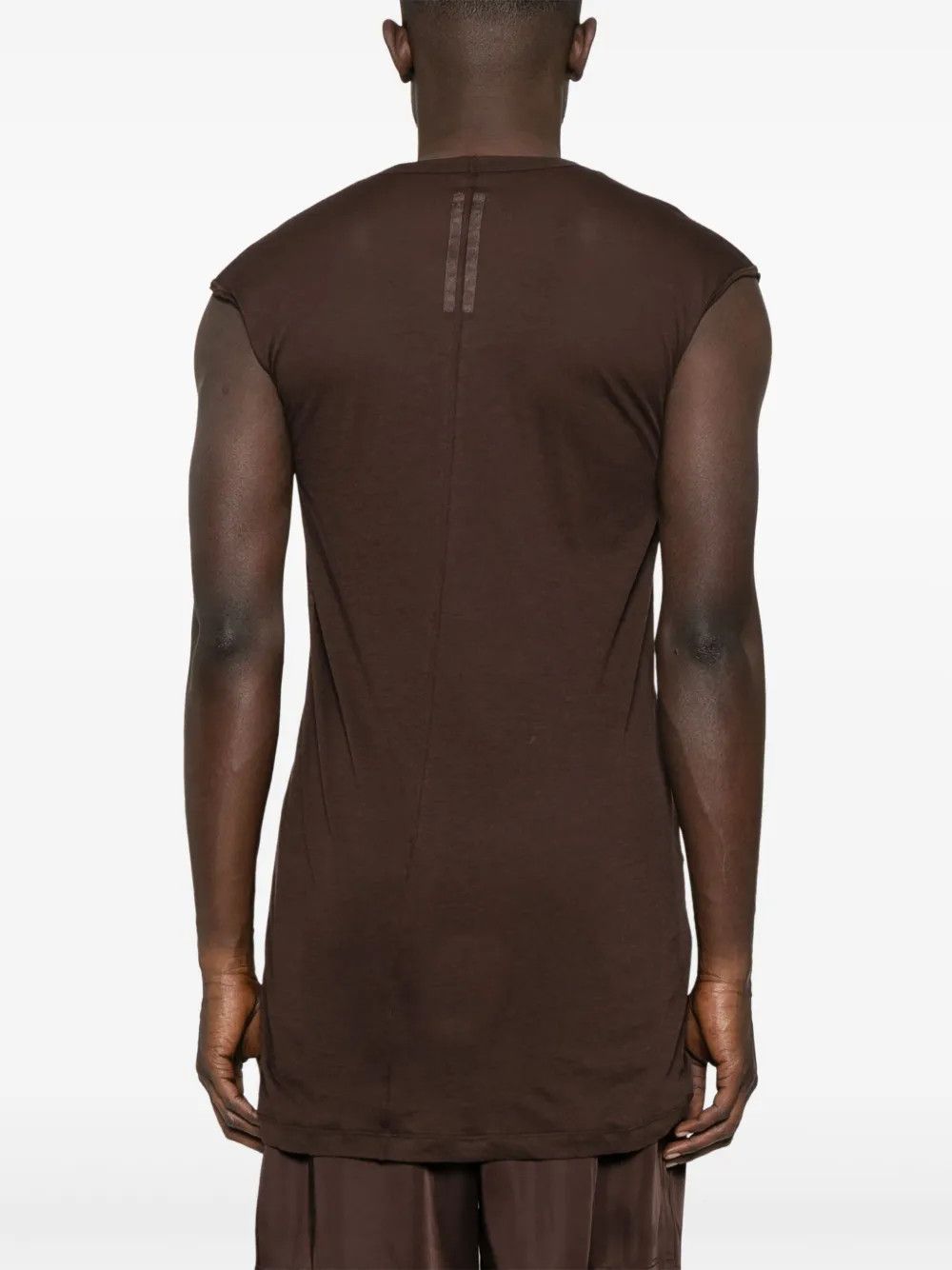 Rick Owens o1y0325 V-neck Tank Top in Brown Size US L / EU 52-54 / 3 - 3 Thumbnail