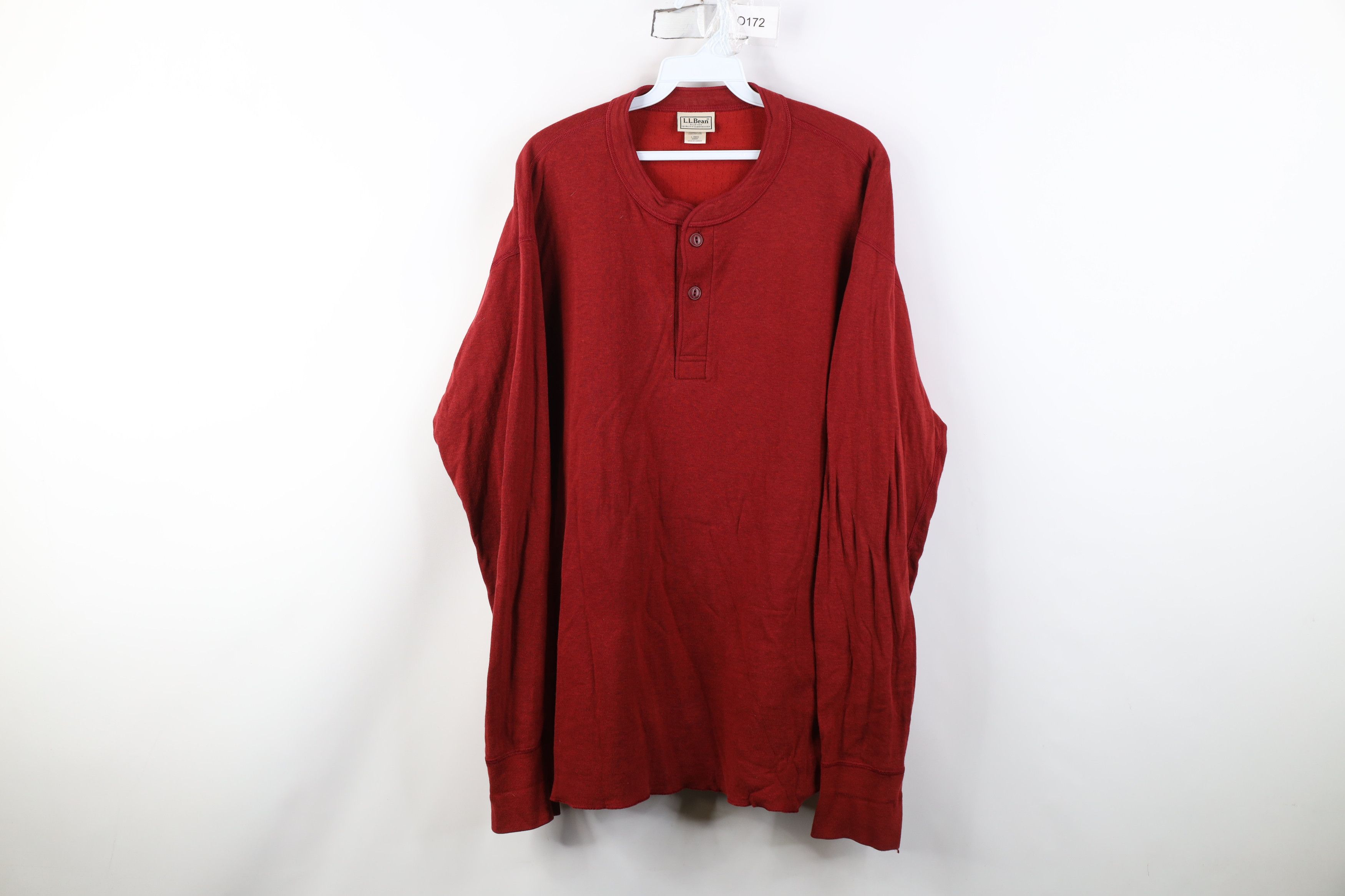 L.L. Bean Vintage LL Bean Wall Wool Knit Rivers Driver Henley T-Shirt Size US L / EU 52-54 / 3 - 1 Thumbnail