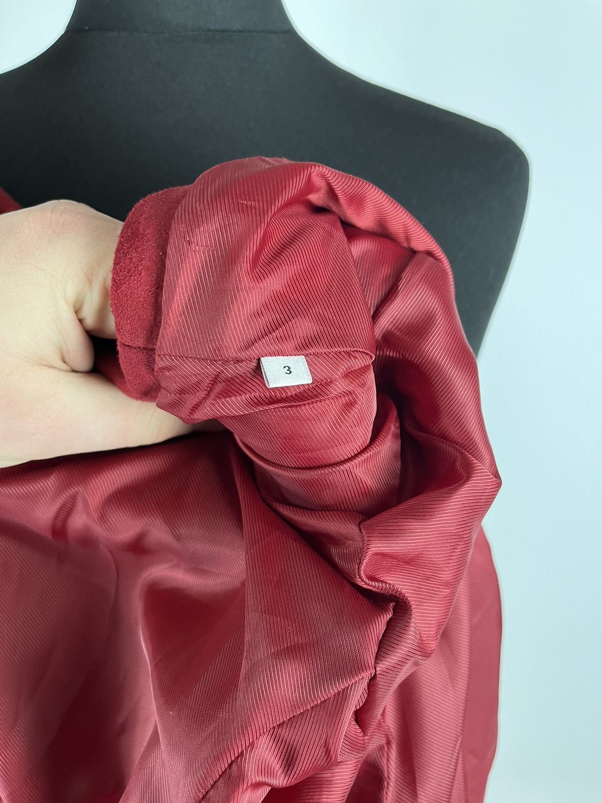 Designer × Sandro Womens leather jacket Sandro Paris Size 3 Color Red (0328) Size M / US 6-8 / IT 42-44 - 12 Thumbnail