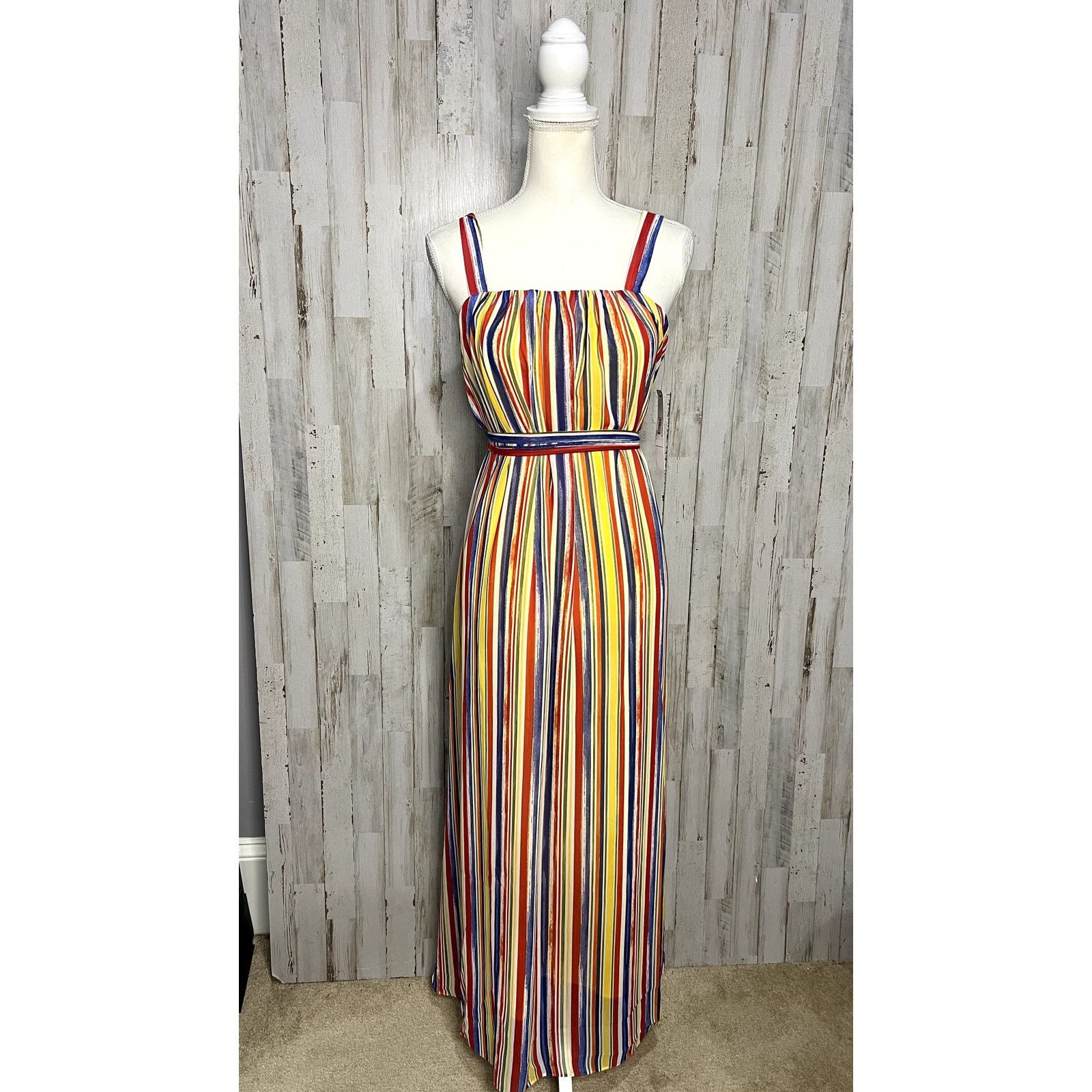 MAGGY LONDON NWT Maggy London Womens Size 0 Striped Maxi Dress Sleeveless Size XS / US 0-2 / IT 36-38 - 2 Thumbnail
