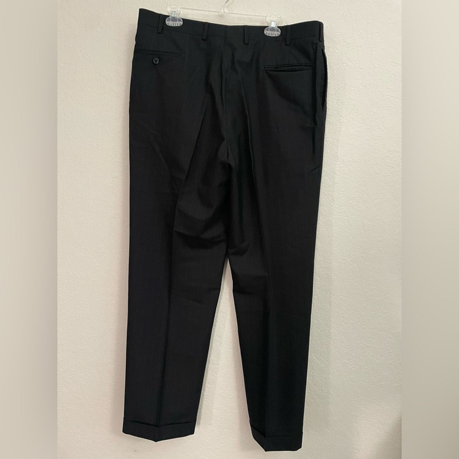 Jos. A. Bank Jos A Bank Big and Tall Fit Gray Pinstripe Suit 40 Long Size 40L - 11 Thumbnail