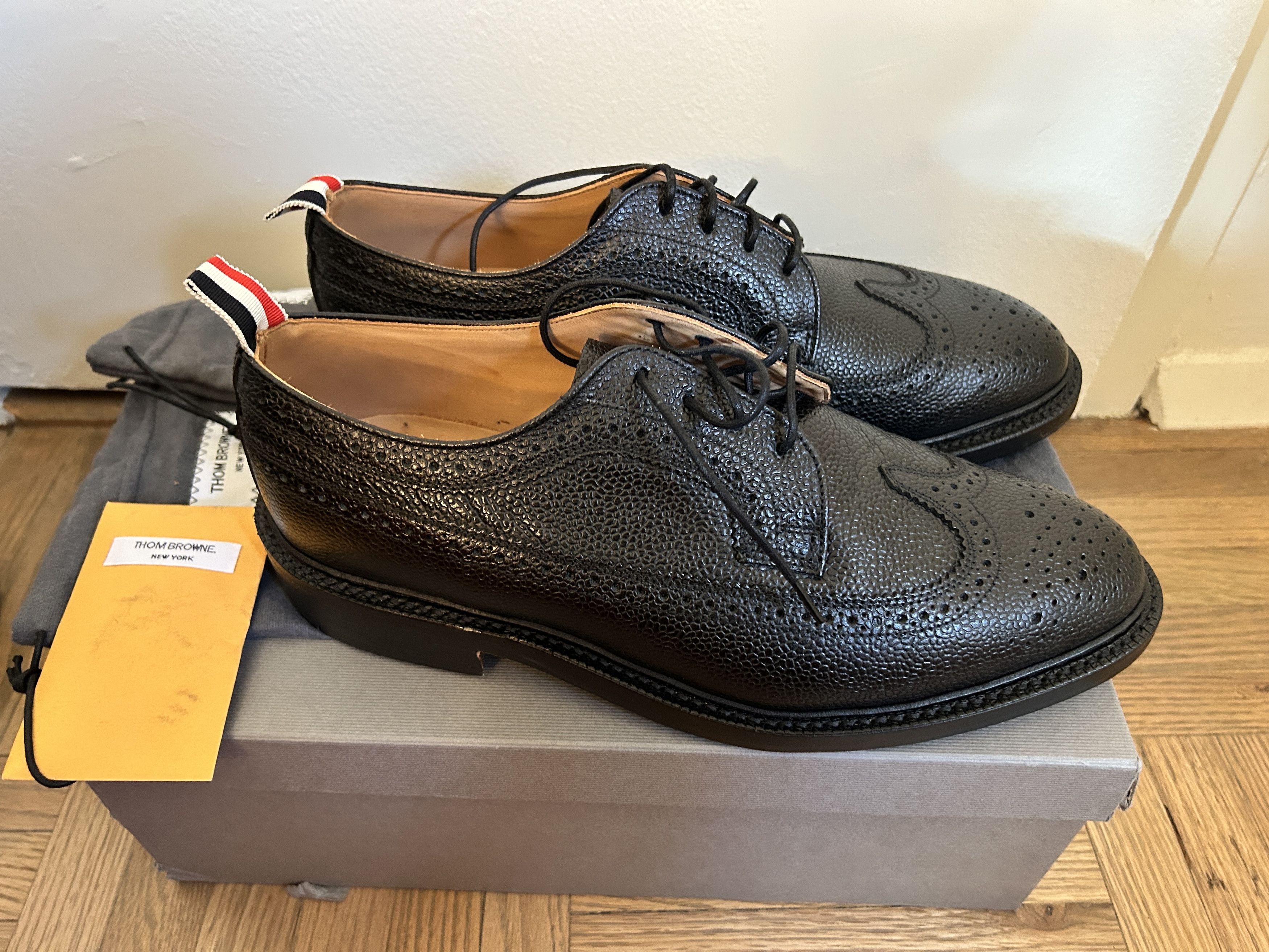 Thom Browne Thom Browne Black Leather Sole Longwing Derbys Size US 10 / EU 43 - 1 Thumbnail
