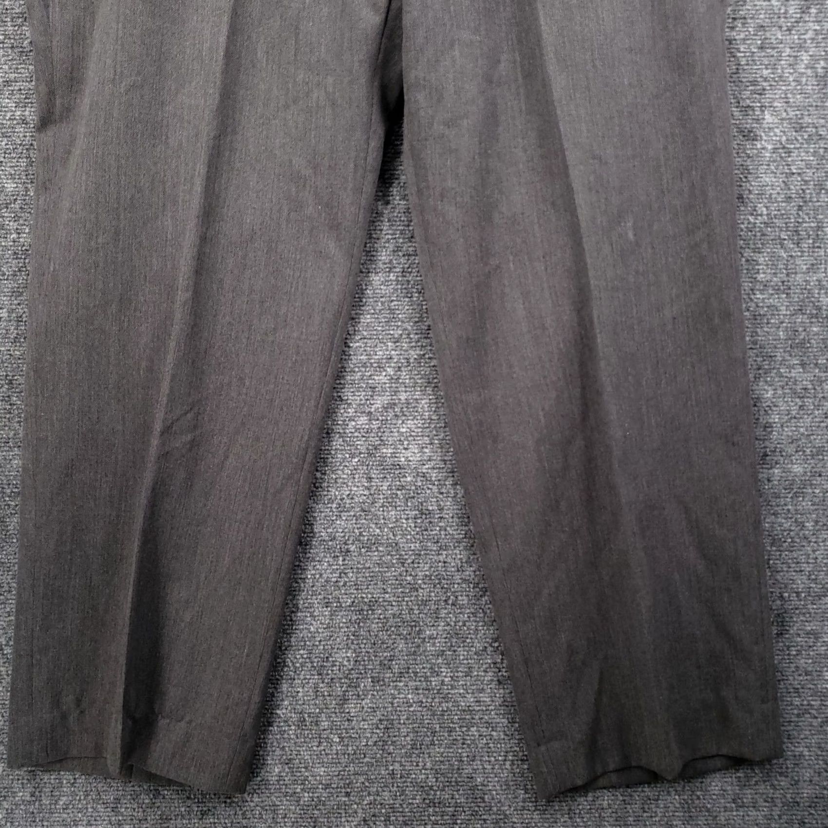 Brooks Brothers Brooks Brothers 346 Mens Dress Pants 40x30 Gray Flat Front Straight Wool Trouser Size US 40 / EU 56 - 3 Thumbnail