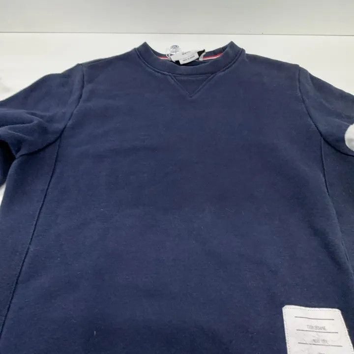 Thom Browne Thom Browne Navy Crewneck Sweatshirt for Men -2507 Size US M / EU 48-50 / 2 - 2 Thumbnail