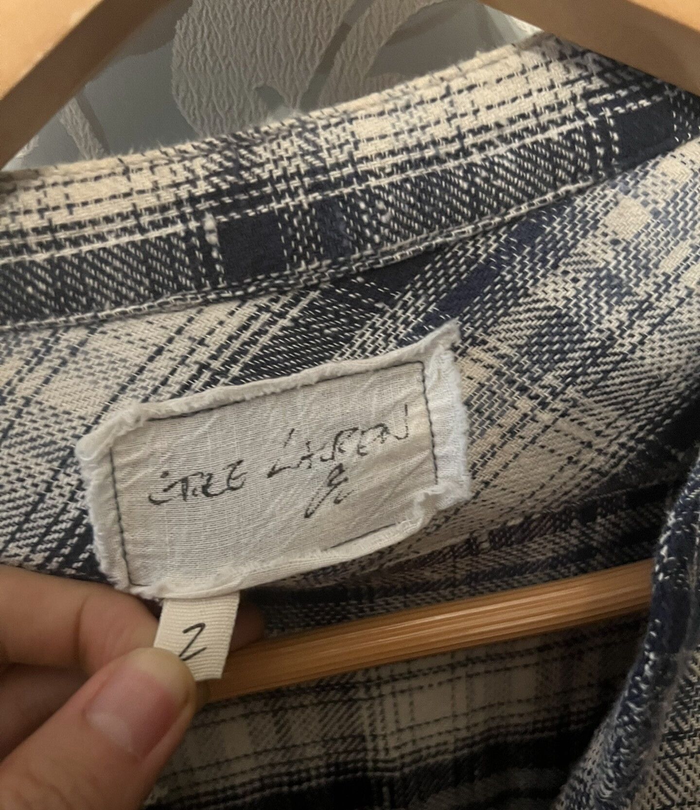 Greg Lauren 50/50 denim flannel oversized shirt Size US M / EU 48-50 / 2 - 3 Thumbnail