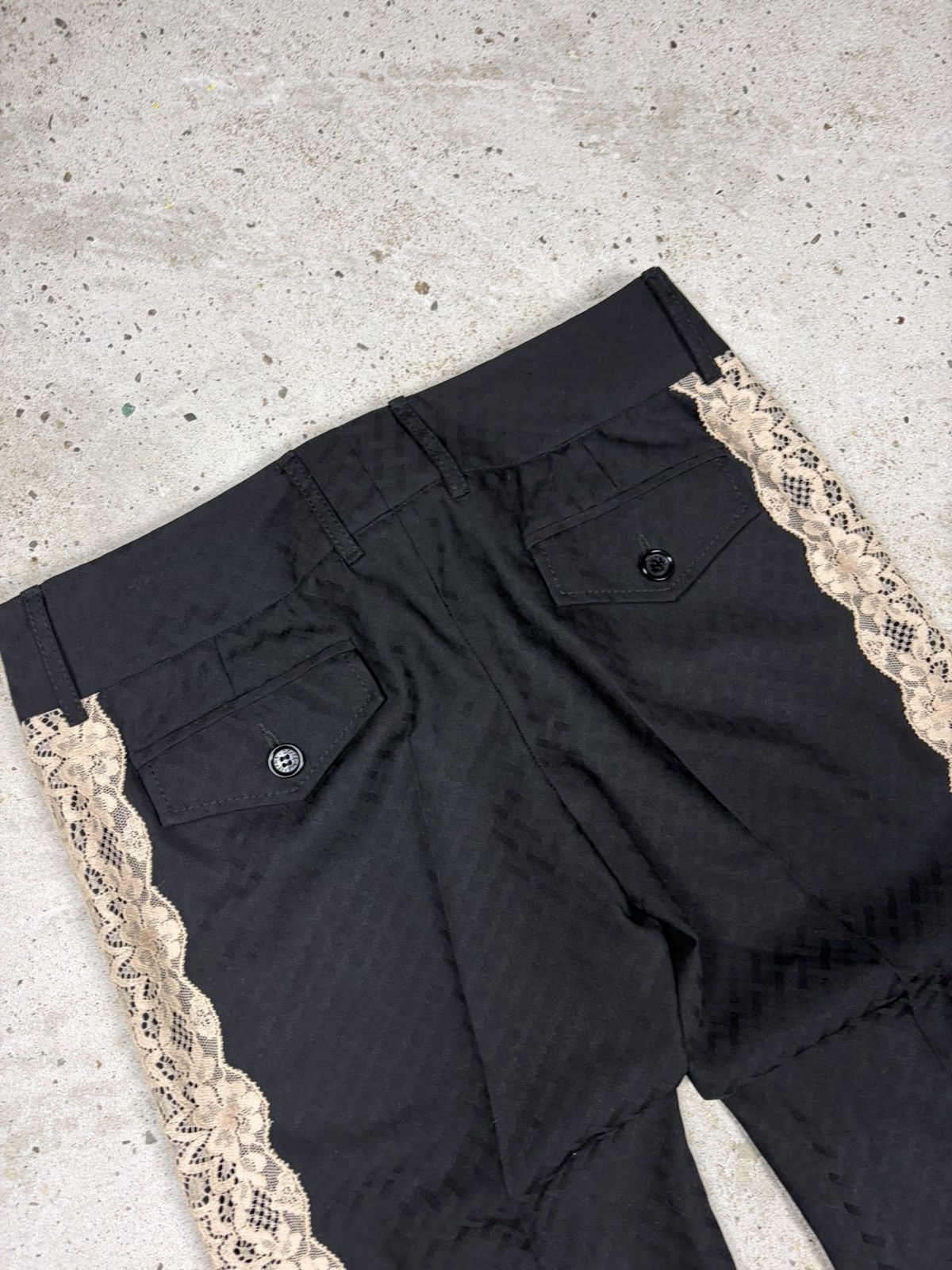 Dolce & Gabbana Dolce & Gabbana Black Casual Pants Lace Trims Stripe Size 30" / US 8 / IT 44 - 11 Thumbnail