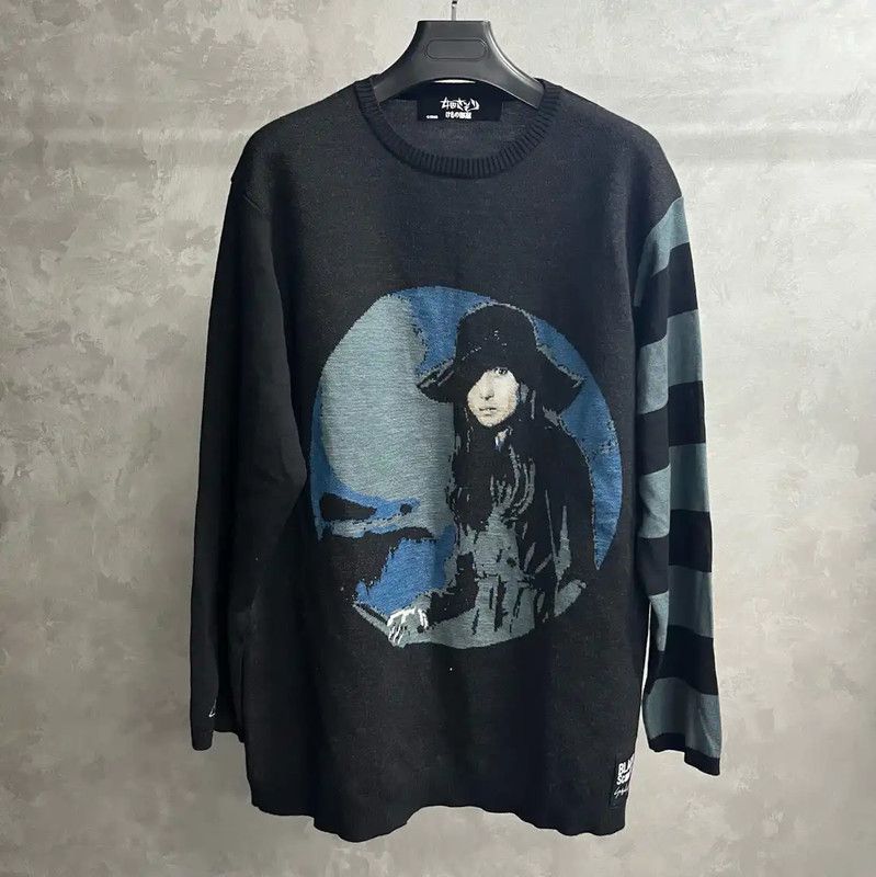 Yohji Yamamoto Yohji Yamamoto Black Cotton Sweatshirt with Graphic 0089 Size US L / EU 52-54 / 3 - 1 Thumbnail