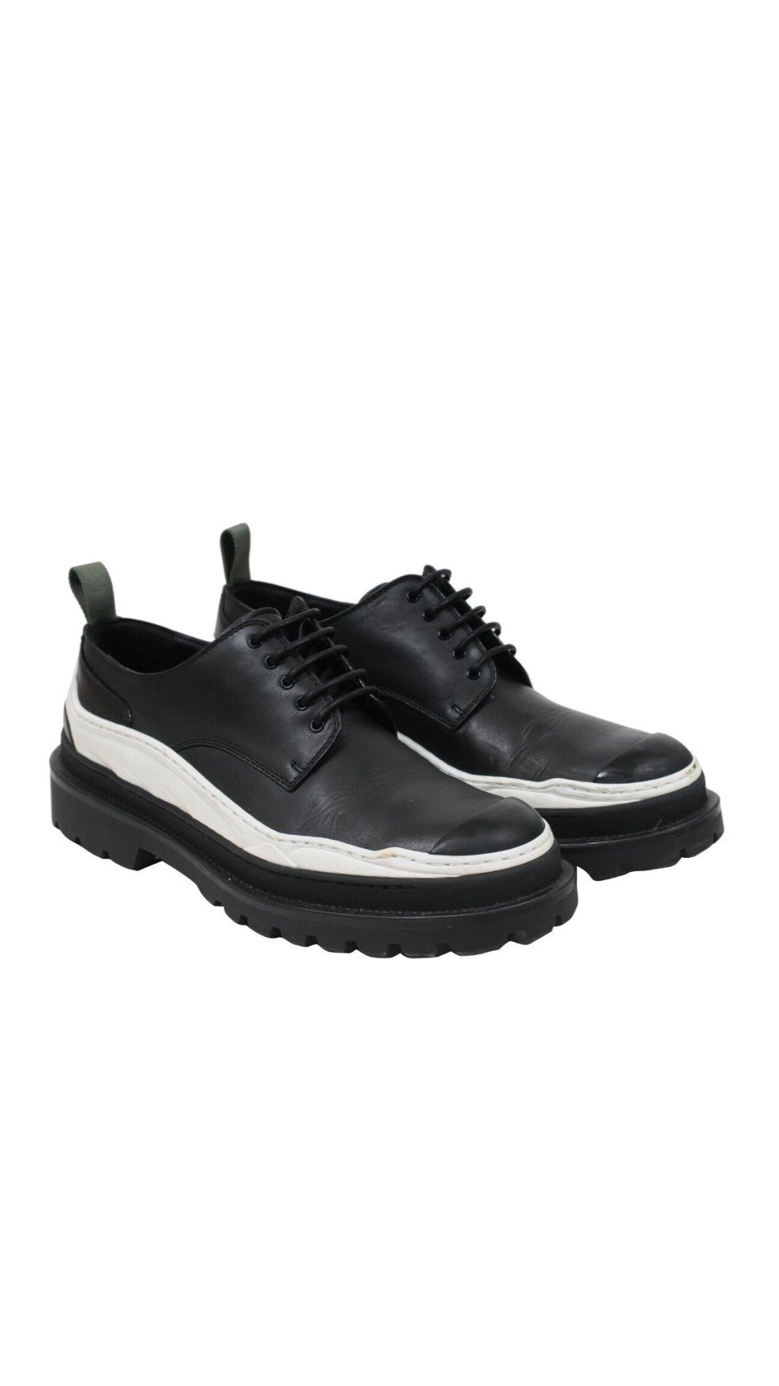 Dior × Sacai Sacai Black White Leather Chunky Derby Size US 12 / EU 45 - 12 Thumbnail