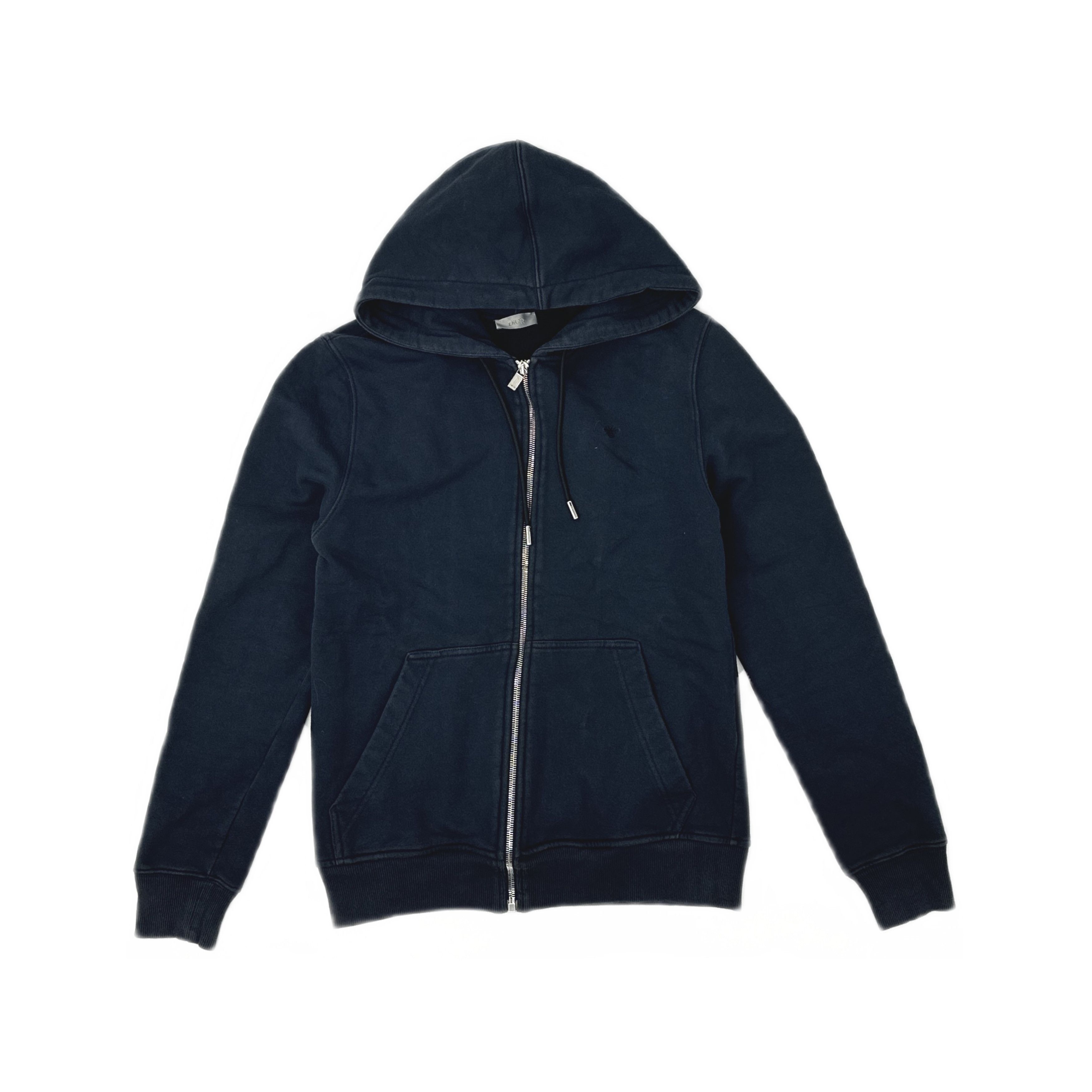 CHRISTIAN DIOR ジップアップパーカー ネイビー Dior Christian Dior Cotton Cashmere Blend Zip Up Hoodie | Grailed