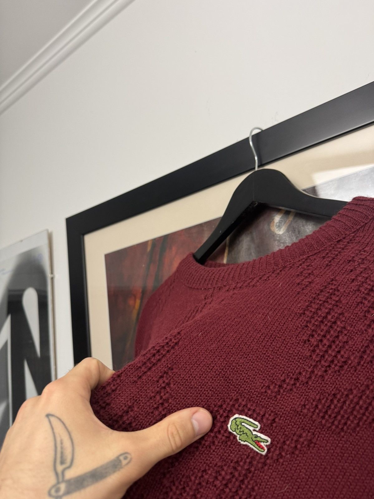 Lacoste Lacoste Vintage Sweater Knit Casual Red White 90s Hype Rare Size US XL / EU 56 / 4 - 3 Thumbnail