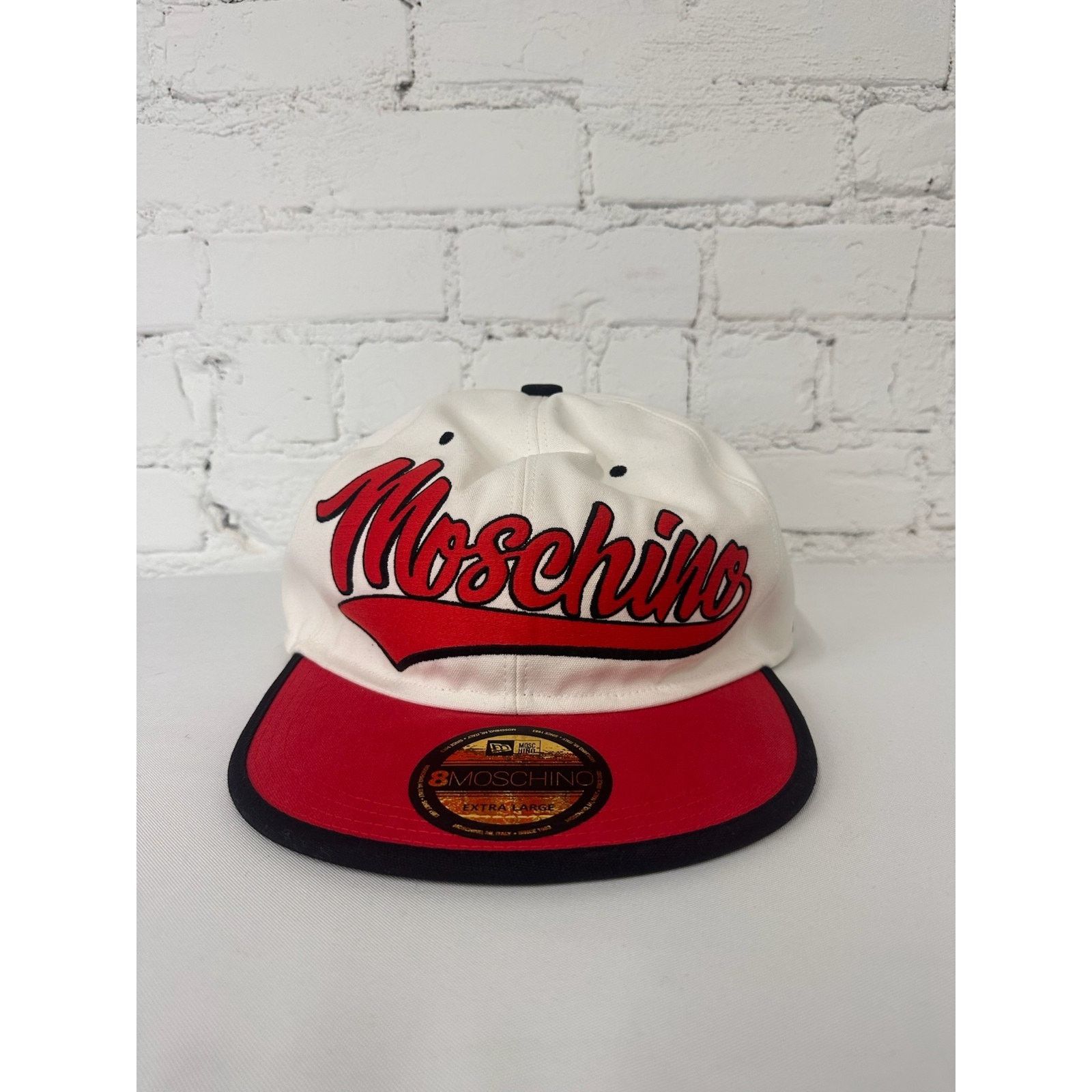 Moschino AW20 MOSCHINO Couture Jeremy Scott White Snapback Logo Hat Size ONE SIZE - 11 Thumbnail