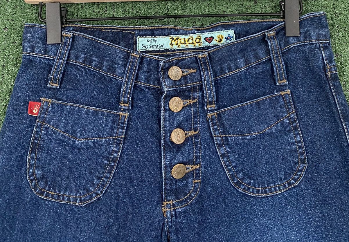 Other VTG 90's Mudd Button Fly Bellbottom Flare Denim Jeans 28” Size 28" / US 6 / IT 42 - 2 Thumbnail