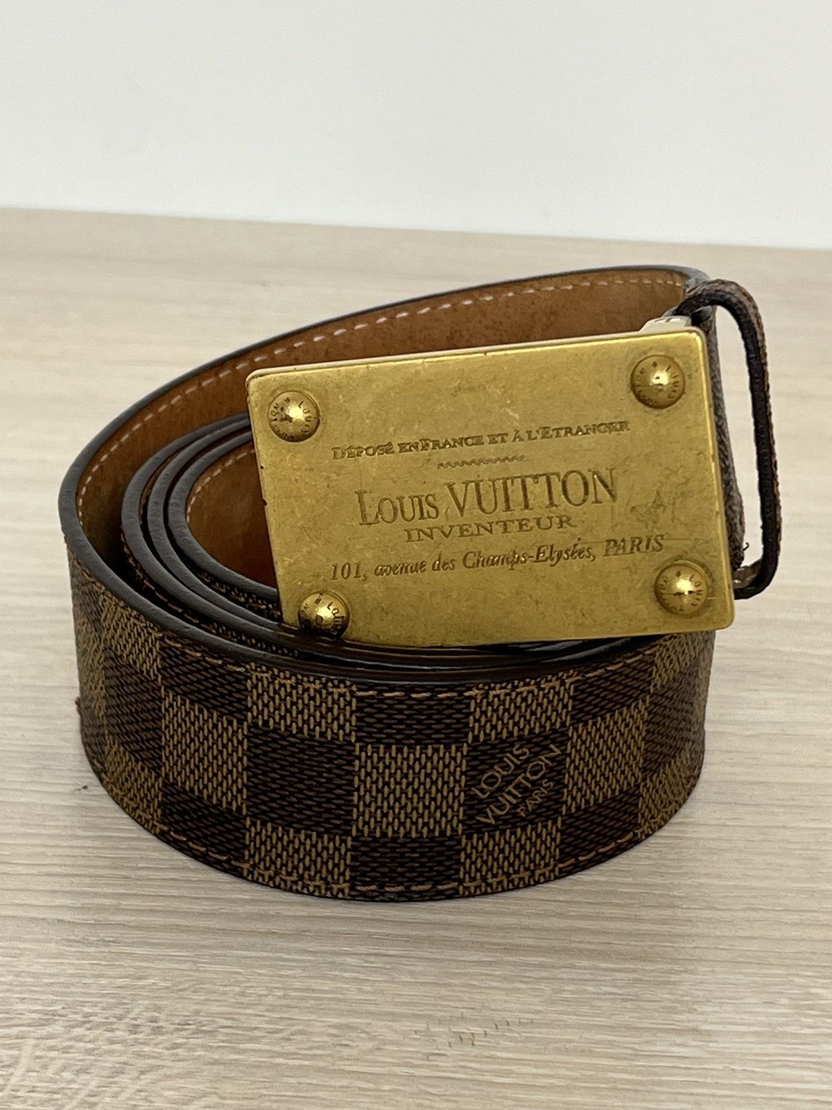 Louis Vuitton Louis Vuitton Damier Inventeur Belt Size ONE SIZE - 3 Thumbnail