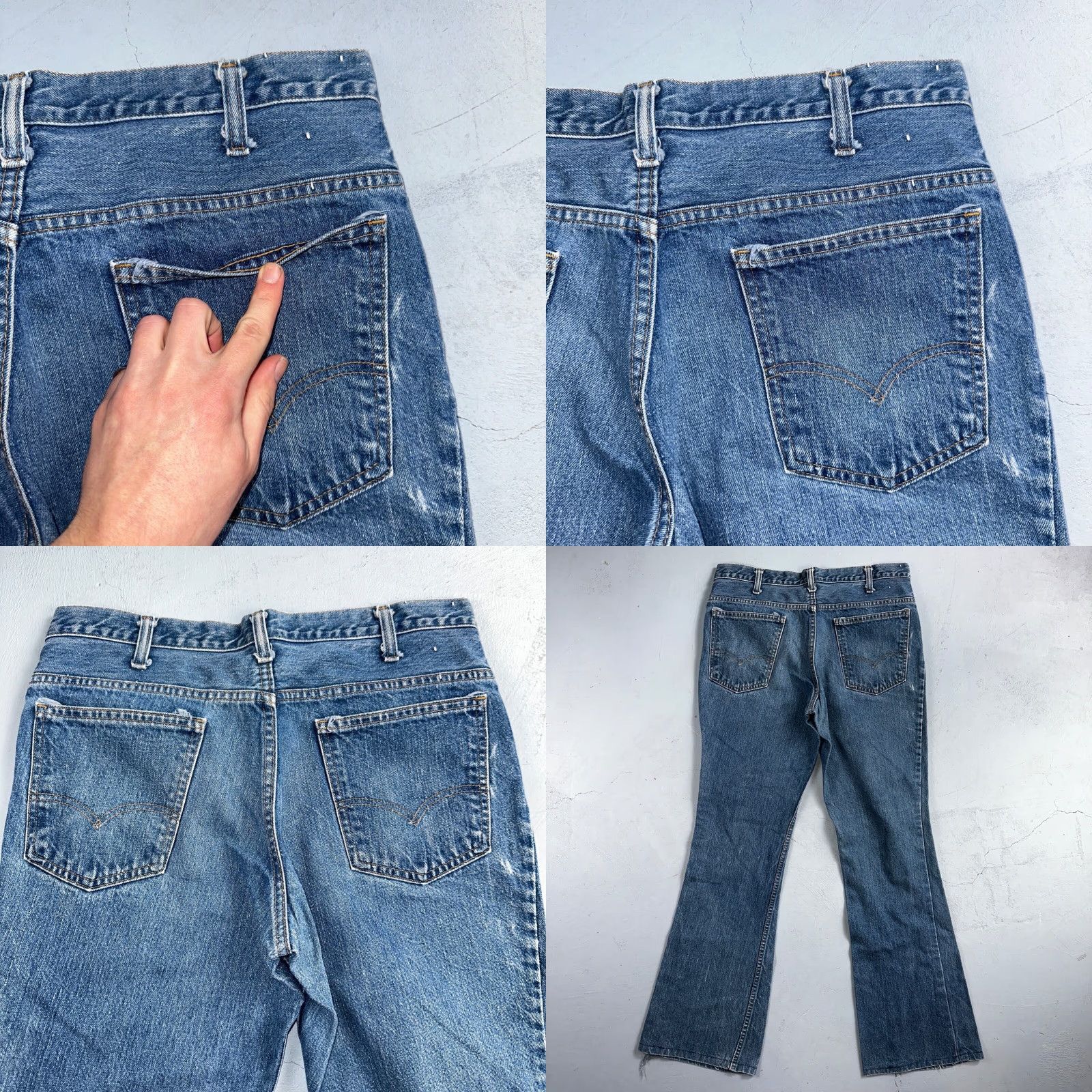 Levi's VINTAGE Levi's 684 USA Orange Tab Bootcut Jeans 34x32 Blue Bell Bottom Denim Cotton Men's Blue 70s Flare N/A Size US 34 / EU 50 - 10 Thumbnail